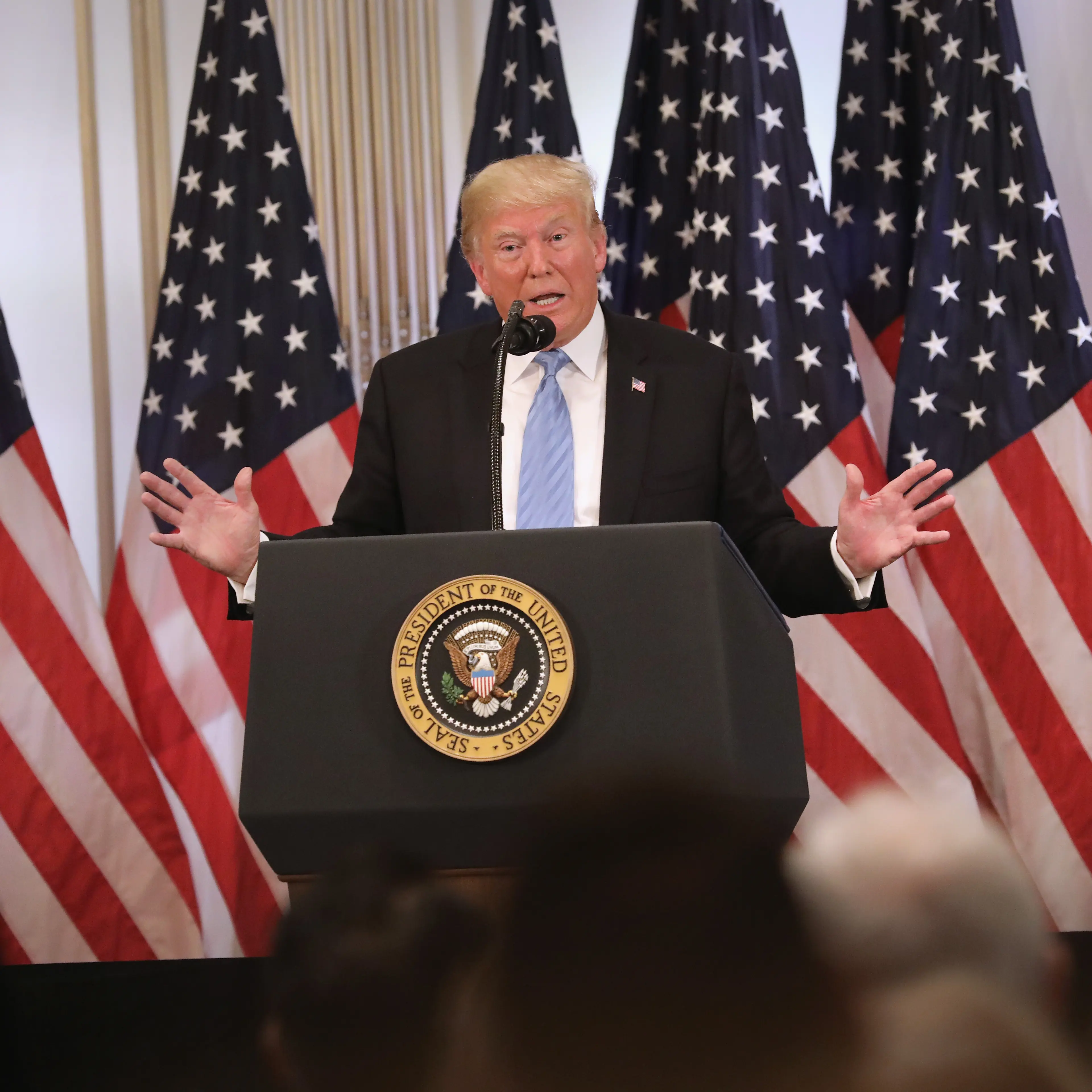 President Trump Holds News Conference In New York