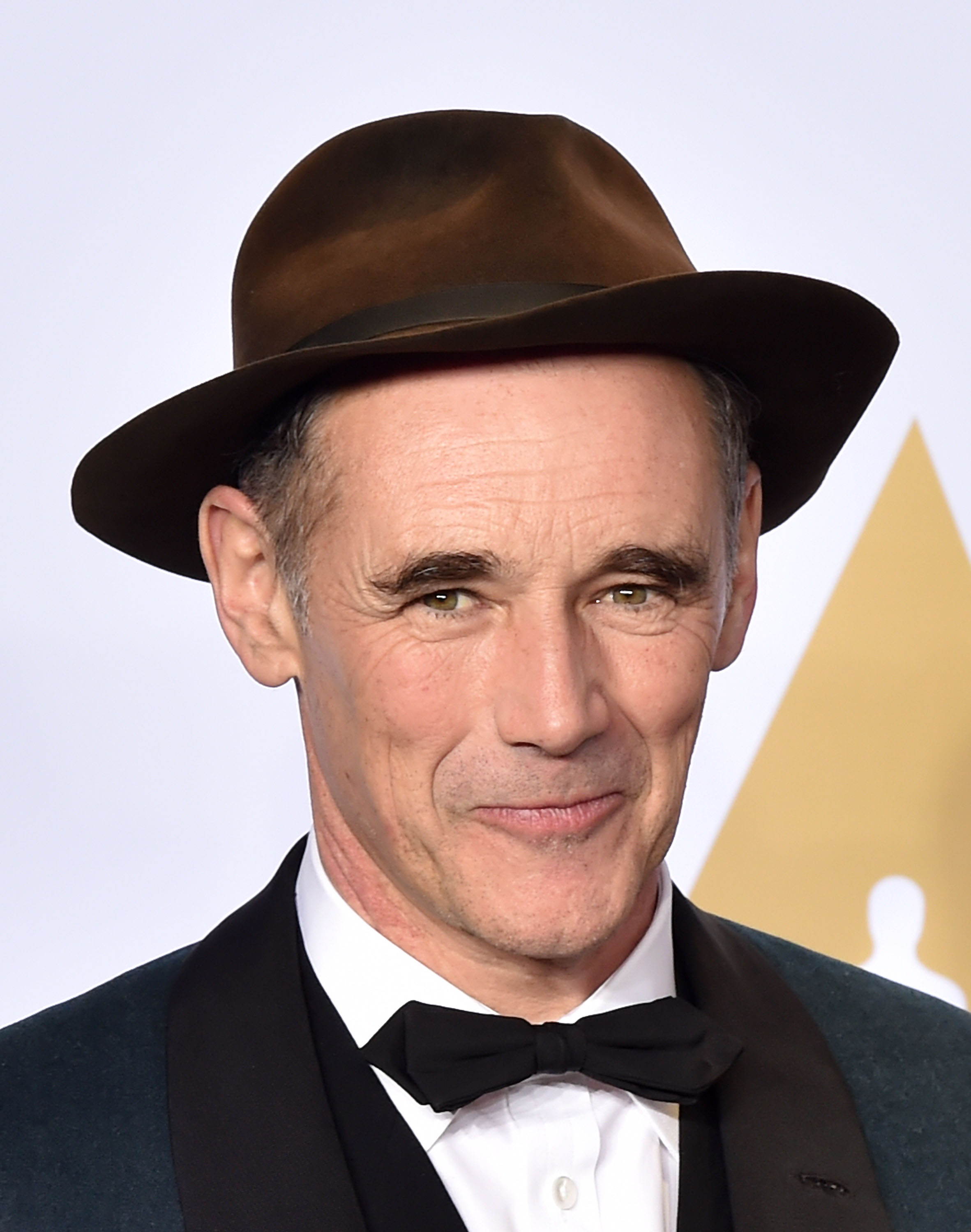 Mark Rylance, winner of the award for Best Actor in a Supporting Role for 'Bridge of Spies' poses during the 88th Annual Academy Awards on February 28, 2016 in Hollywood, California.