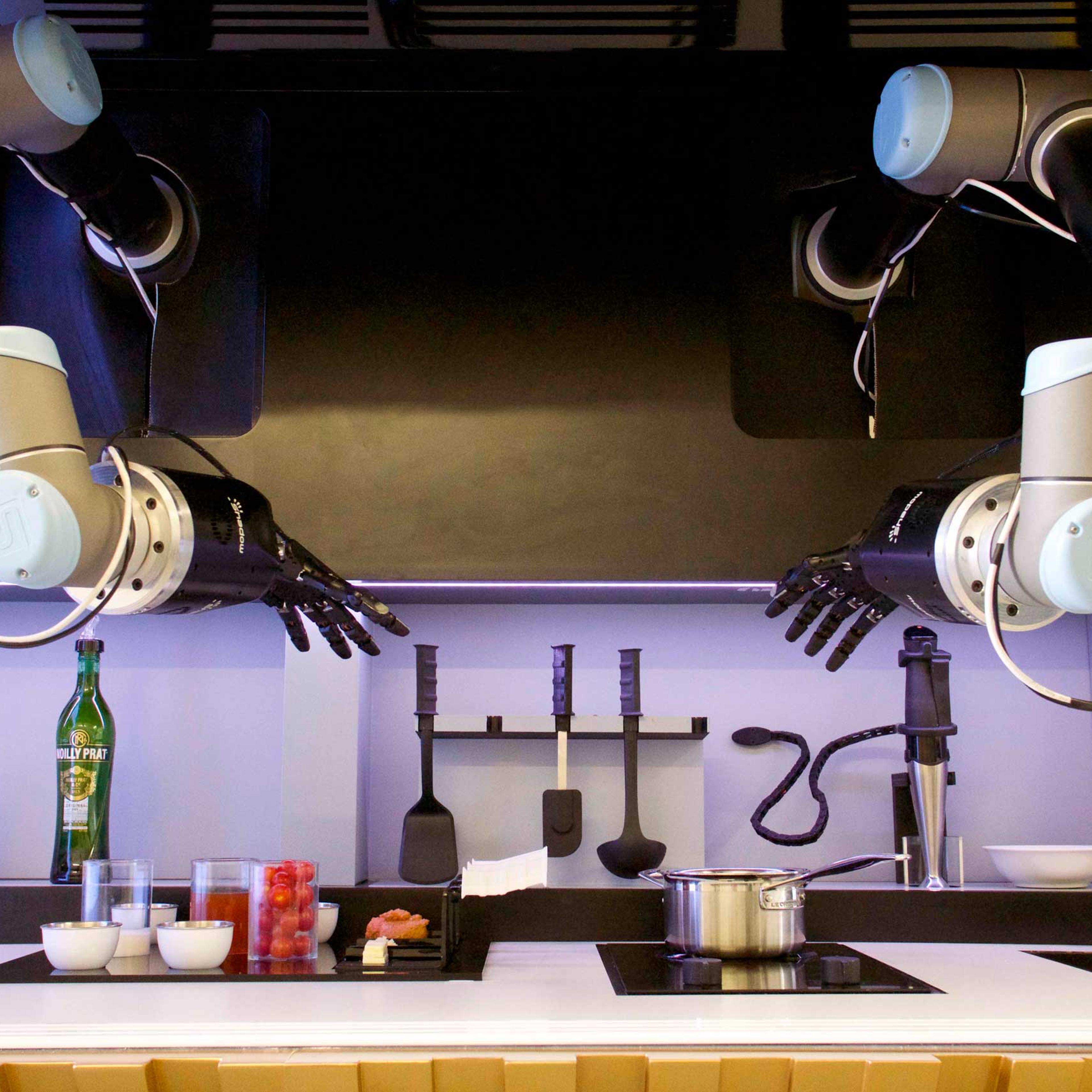 An automated kitchen by Moley Robotics.