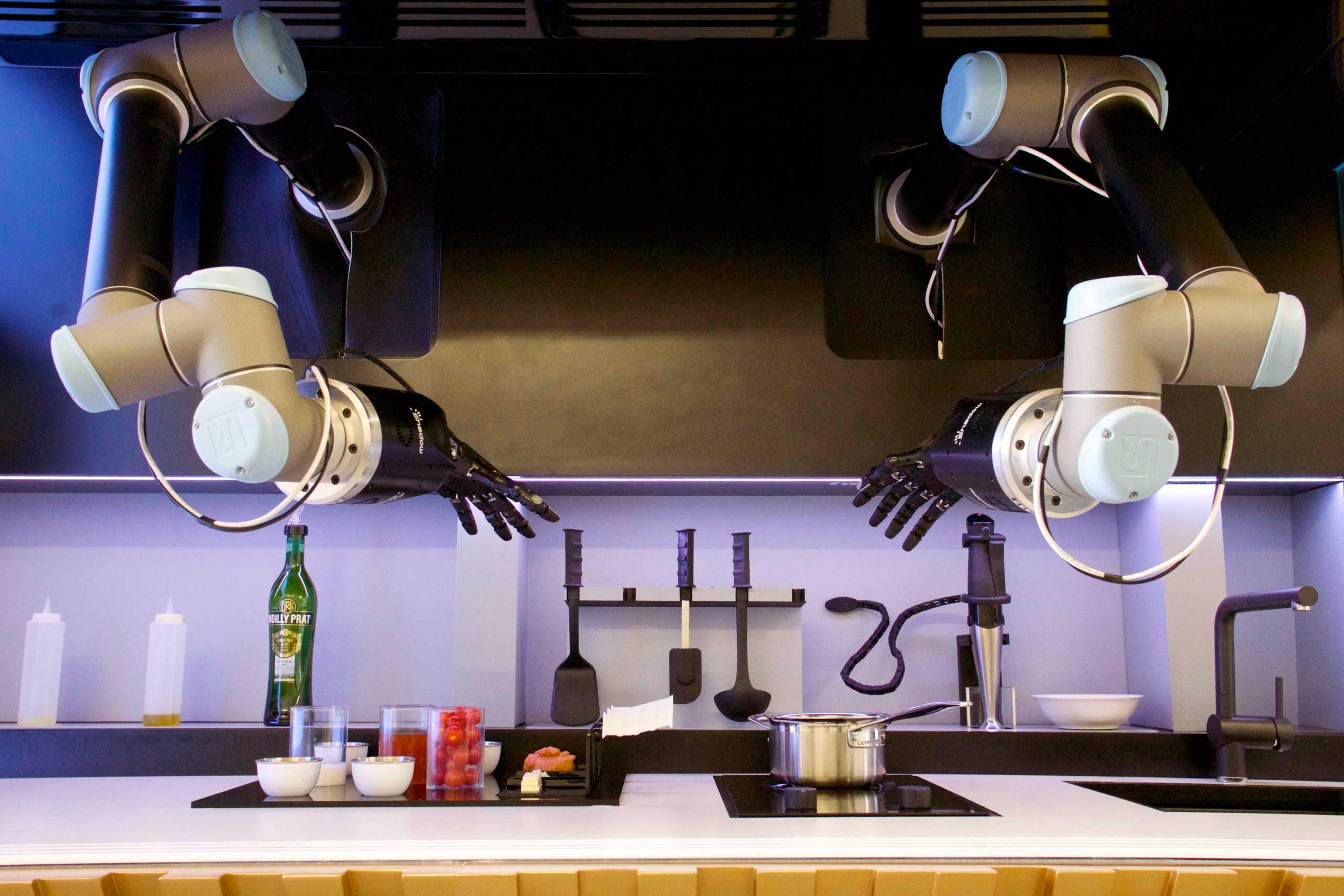 An automated kitchen by Moley Robotics.