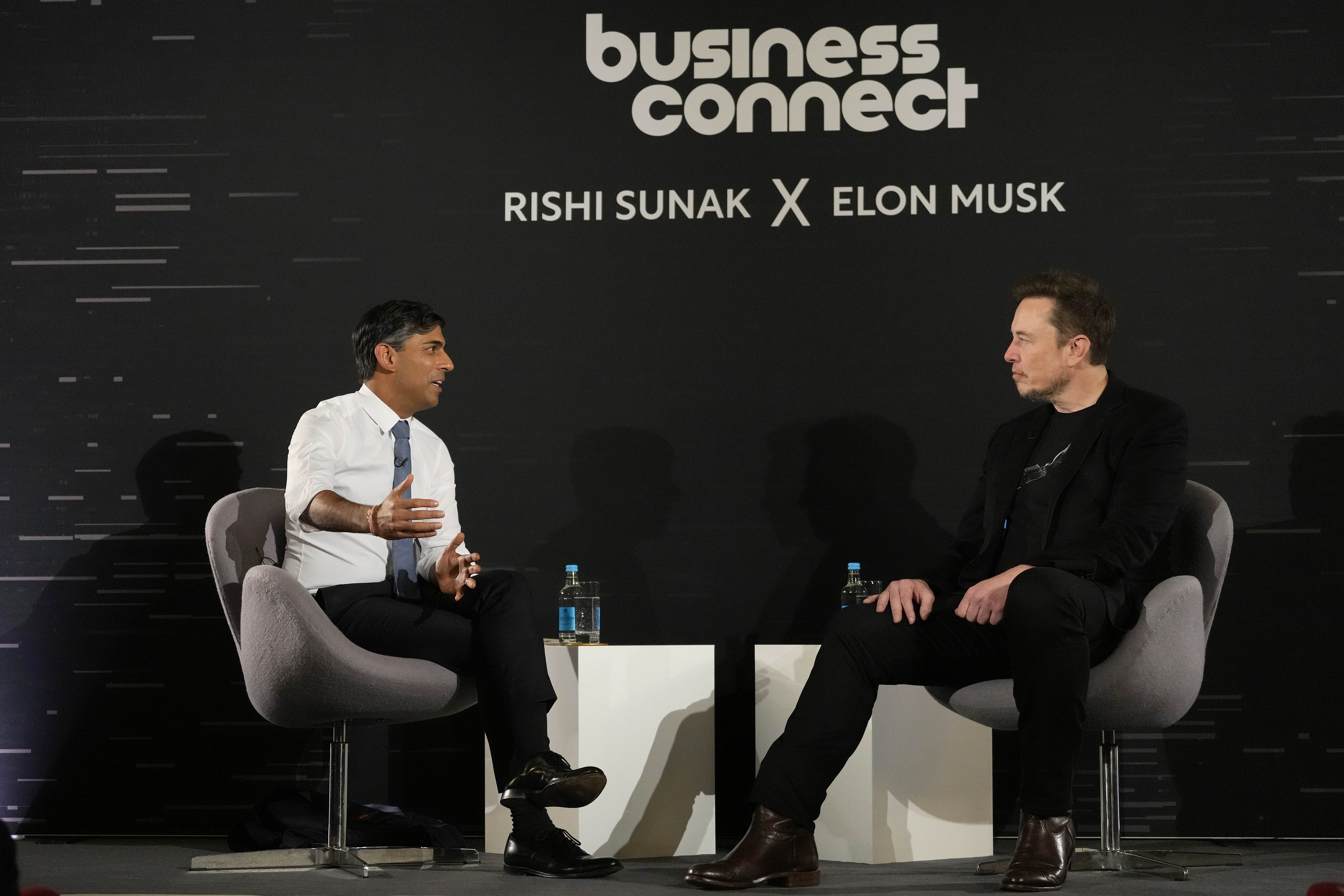 Rishi Sunak And Tech Giant Elon Musk Hold Live Chat During AI Safety Summit
