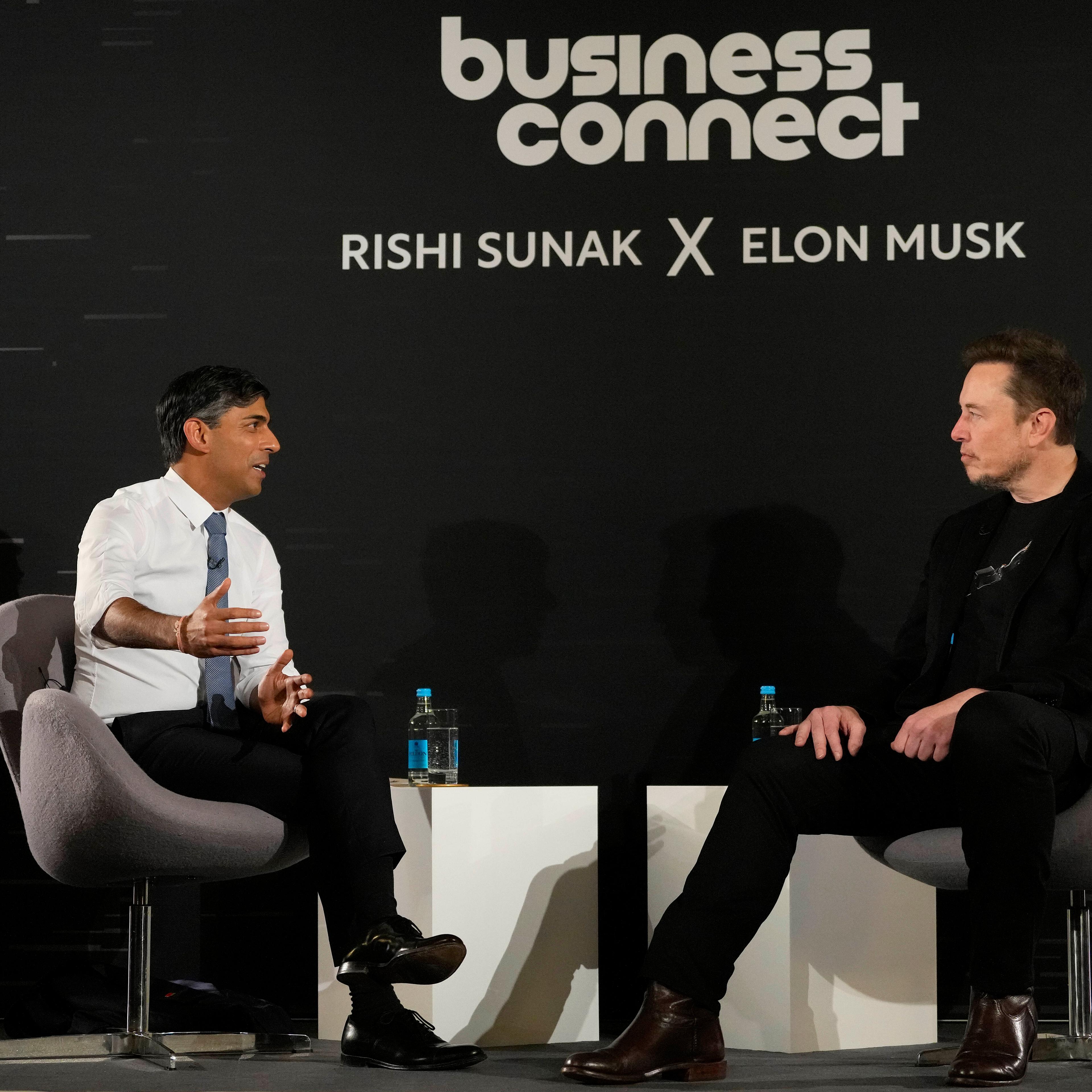 Rishi Sunak And Tech Giant Elon Musk Hold Live Chat During AI Safety Summit