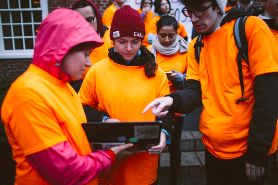 Divest Harvard students protest in May 2014. 