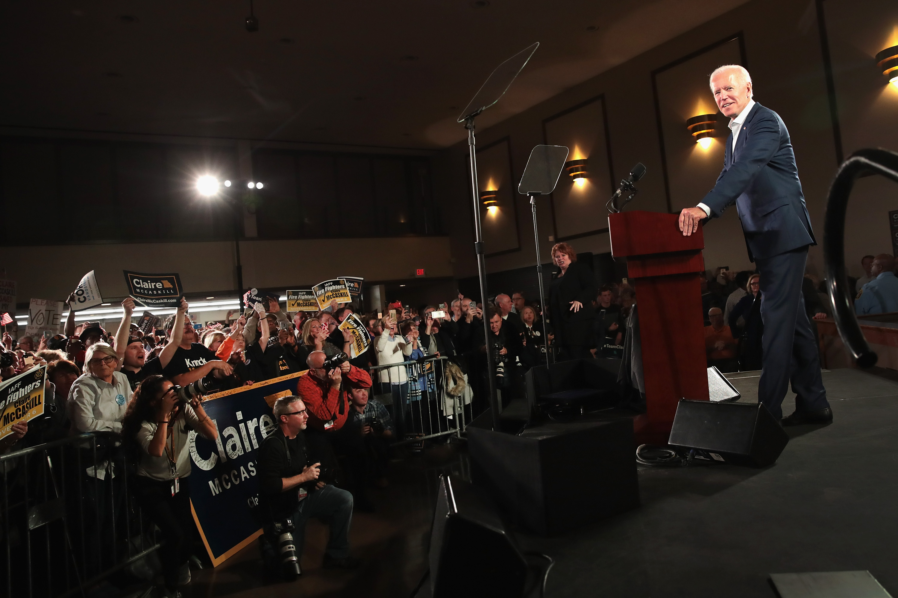 Former Vice President Joe Biden Campaigns With Sen. Claire McCaskill