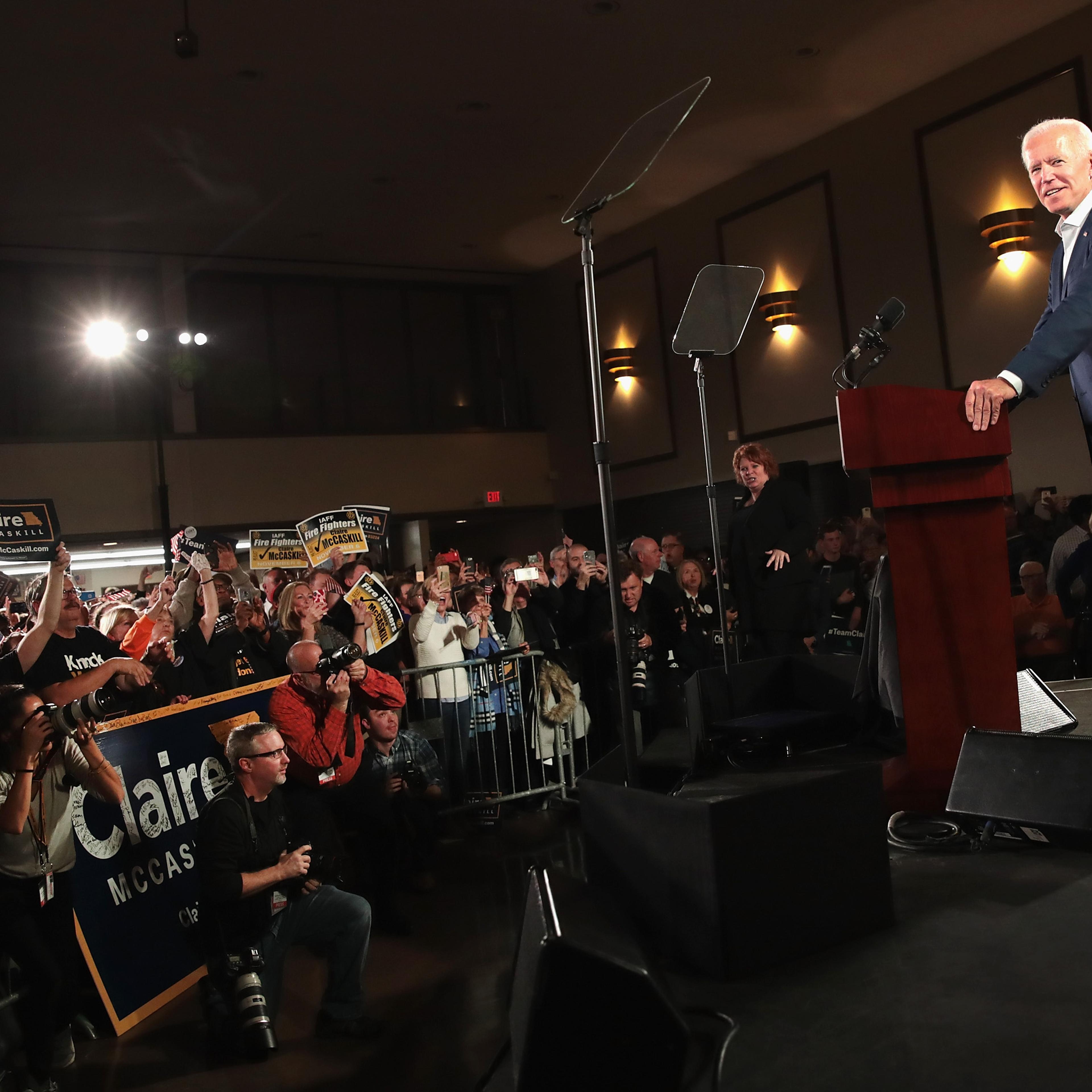 Former Vice President Joe Biden Campaigns With Sen. Claire McCaskill