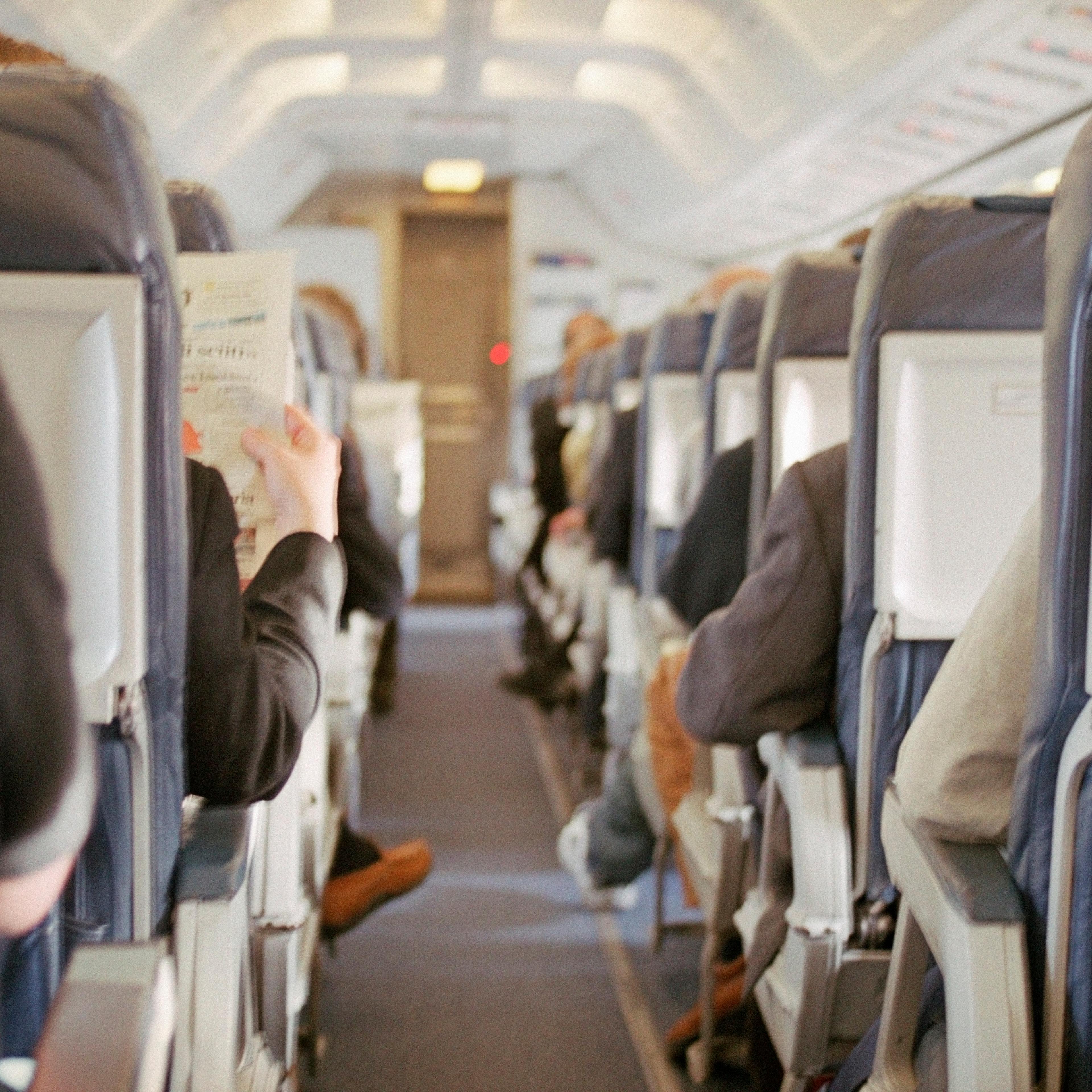 Airplane with passengers