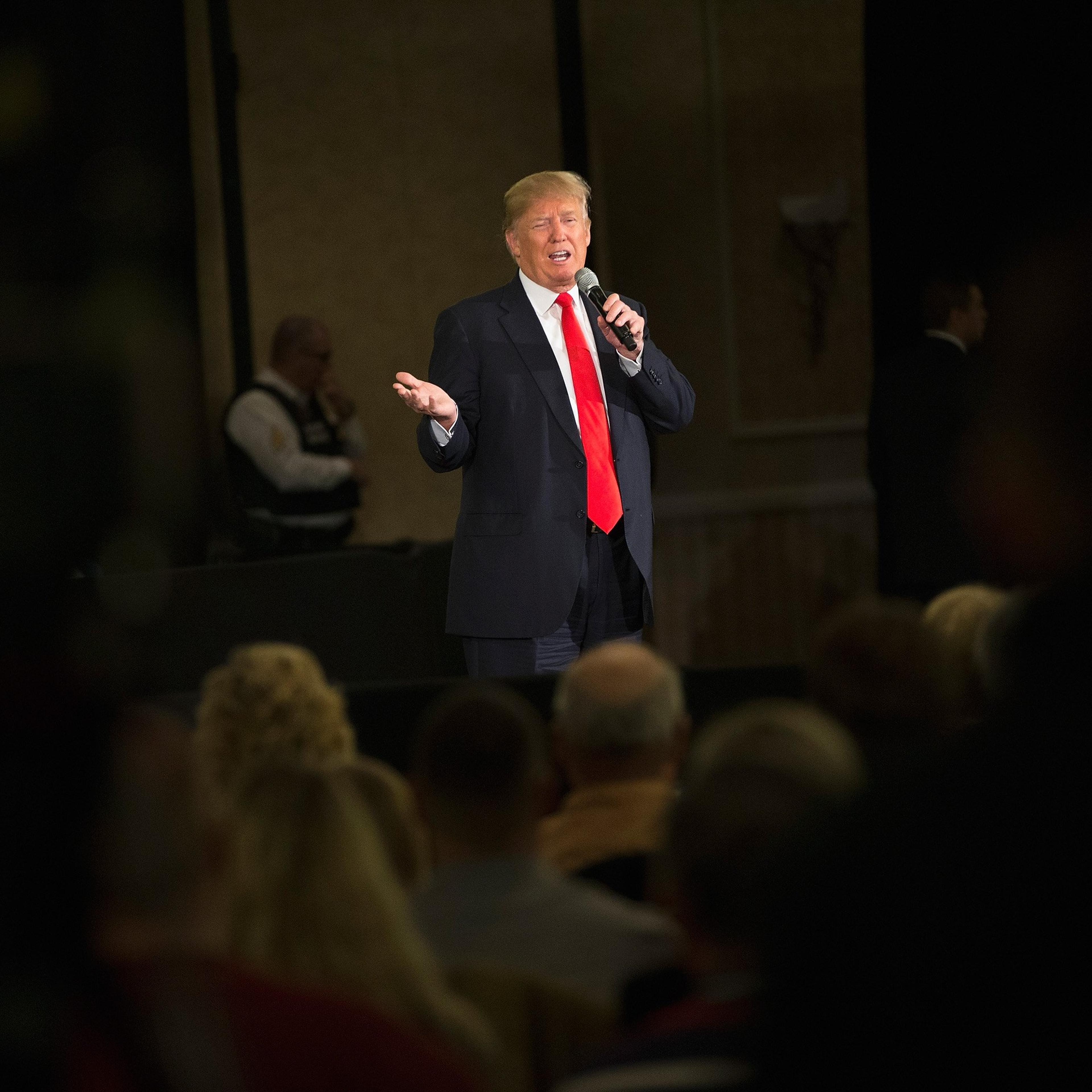 GOP Presidential Candidate Donald Trump Campaigns Near Green Bay, Wisconsin