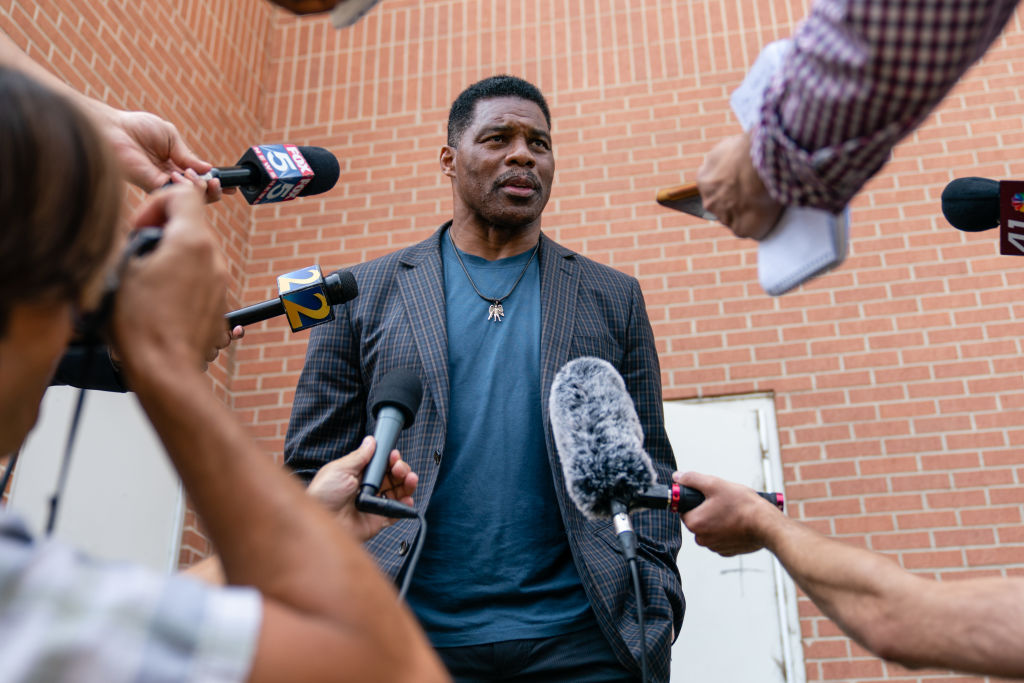 Republican Senate Candidate Herschel Walker Holds Campaign Rally