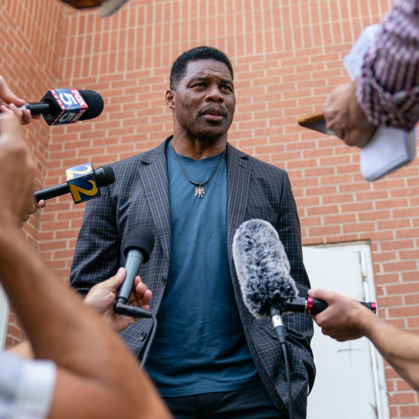 Republican Senate Candidate Herschel Walker Holds Campaign Rally