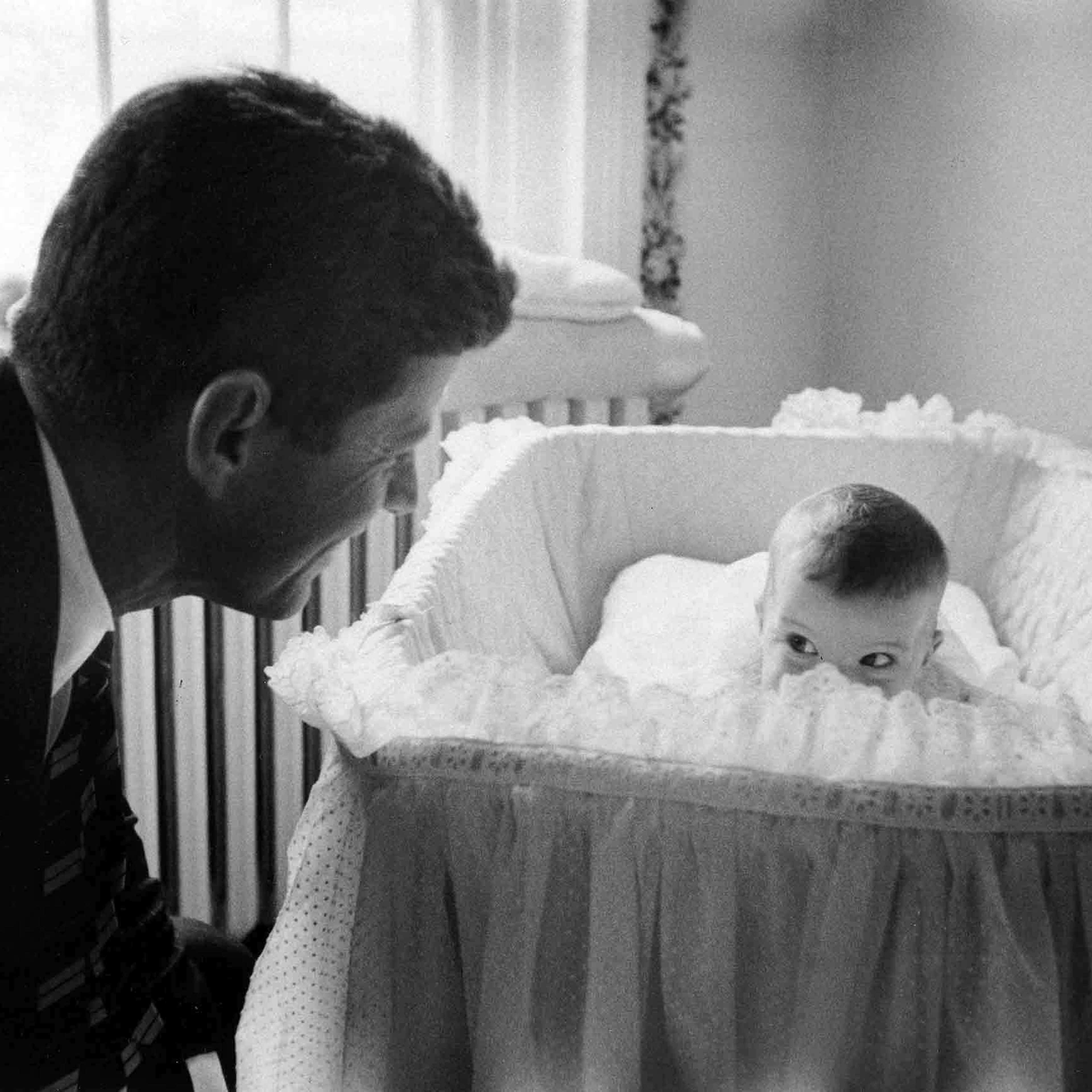 John F. Kennedy and His Daughter Caroline, 1958.