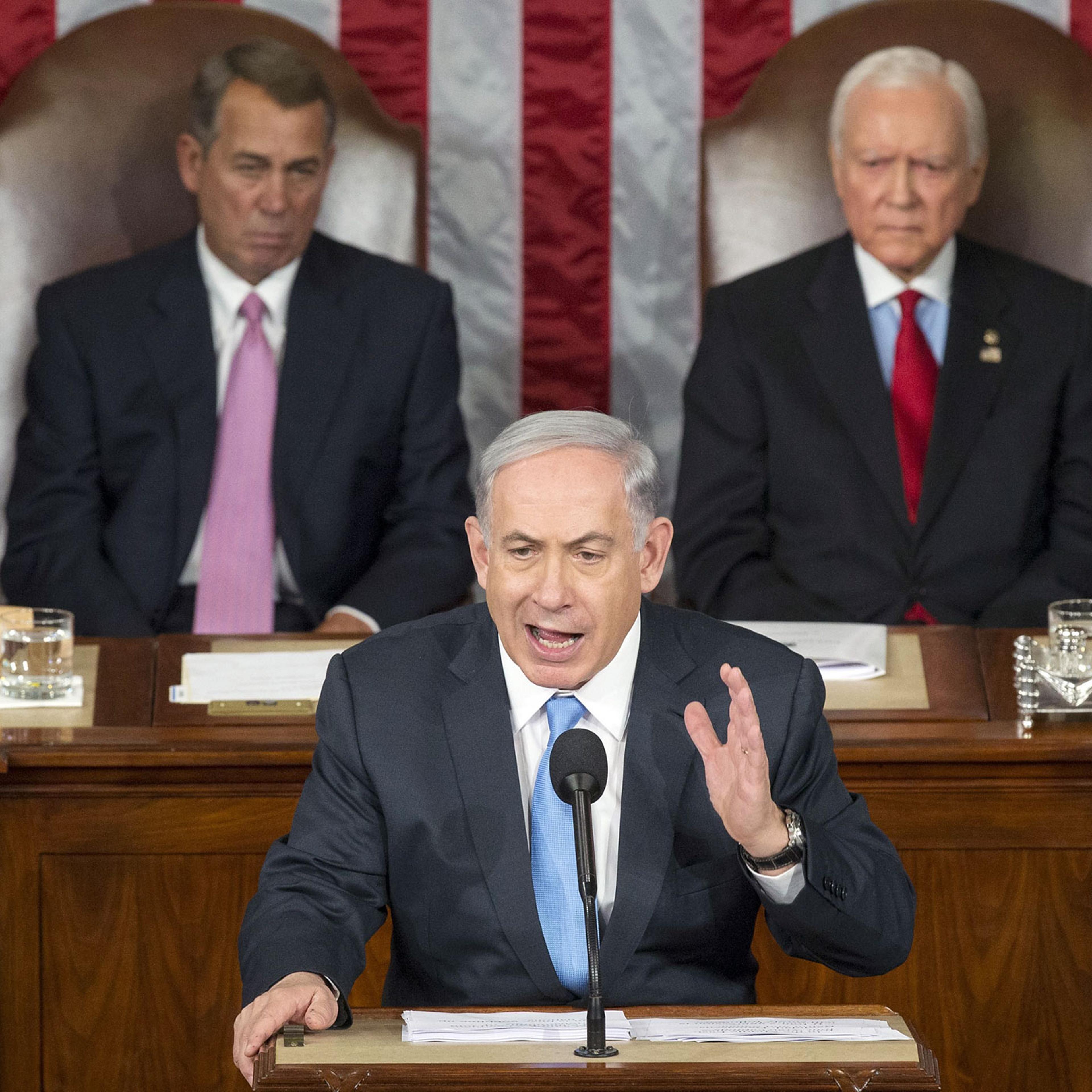 Israeli PM Netanyahu addresses a joint meeting of US Congress