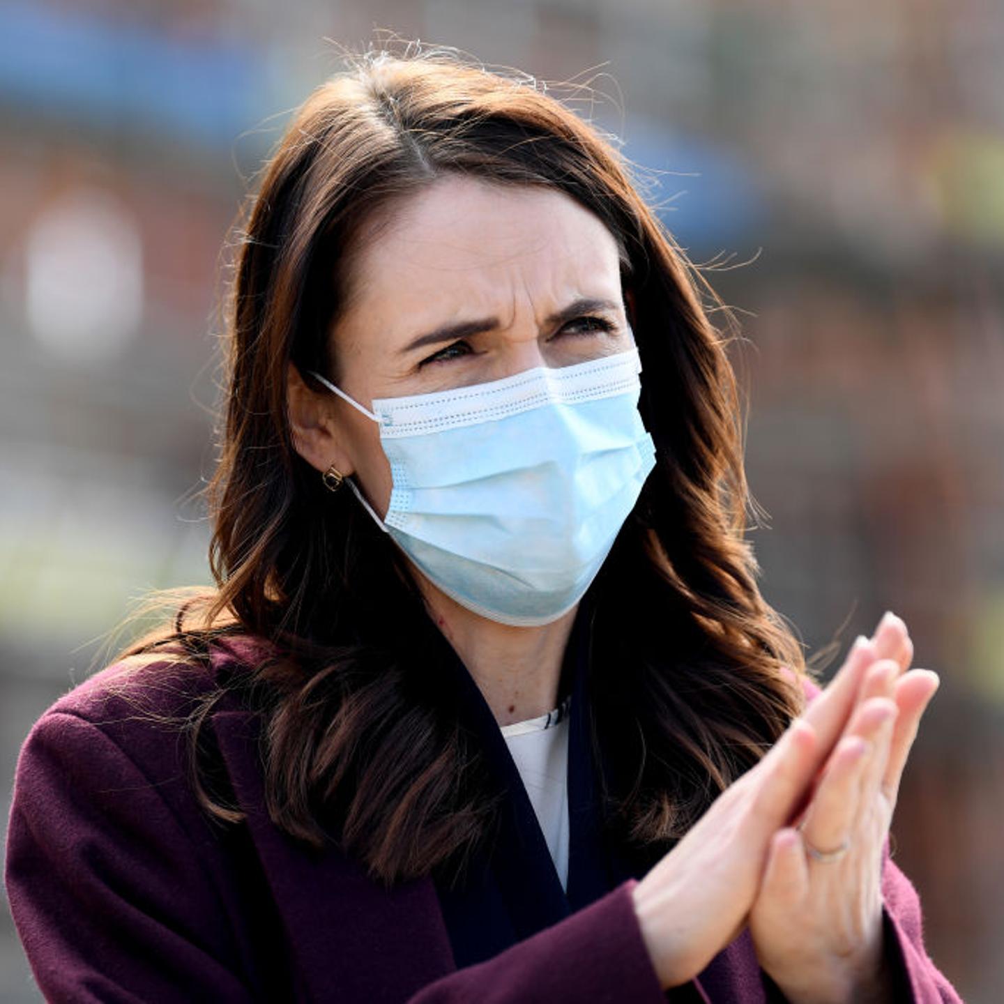 Jacinda Ardern In Auckland As COVID-19 Alert Level Is Downgraded