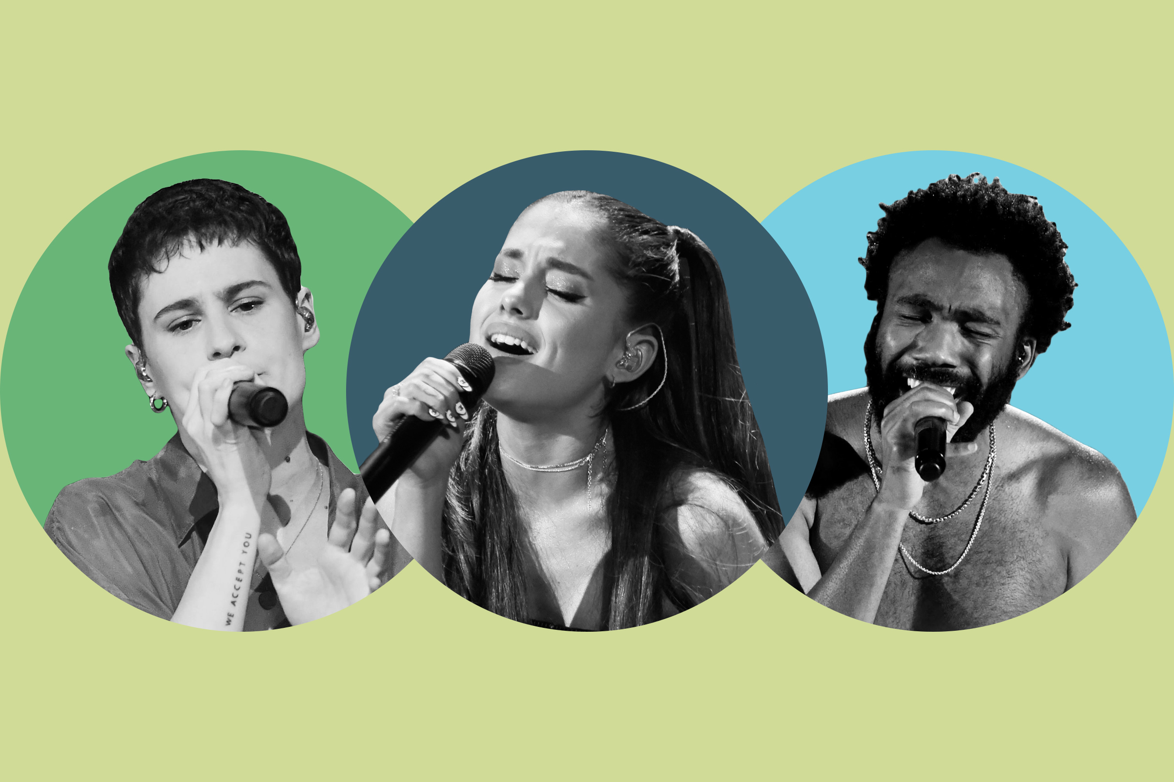 Christine and the Queens; Ariana Grande; Childish Gambino