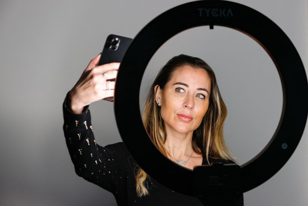 French influencer Magali Berdah poses in her offices in Paris on January 19, 2022.