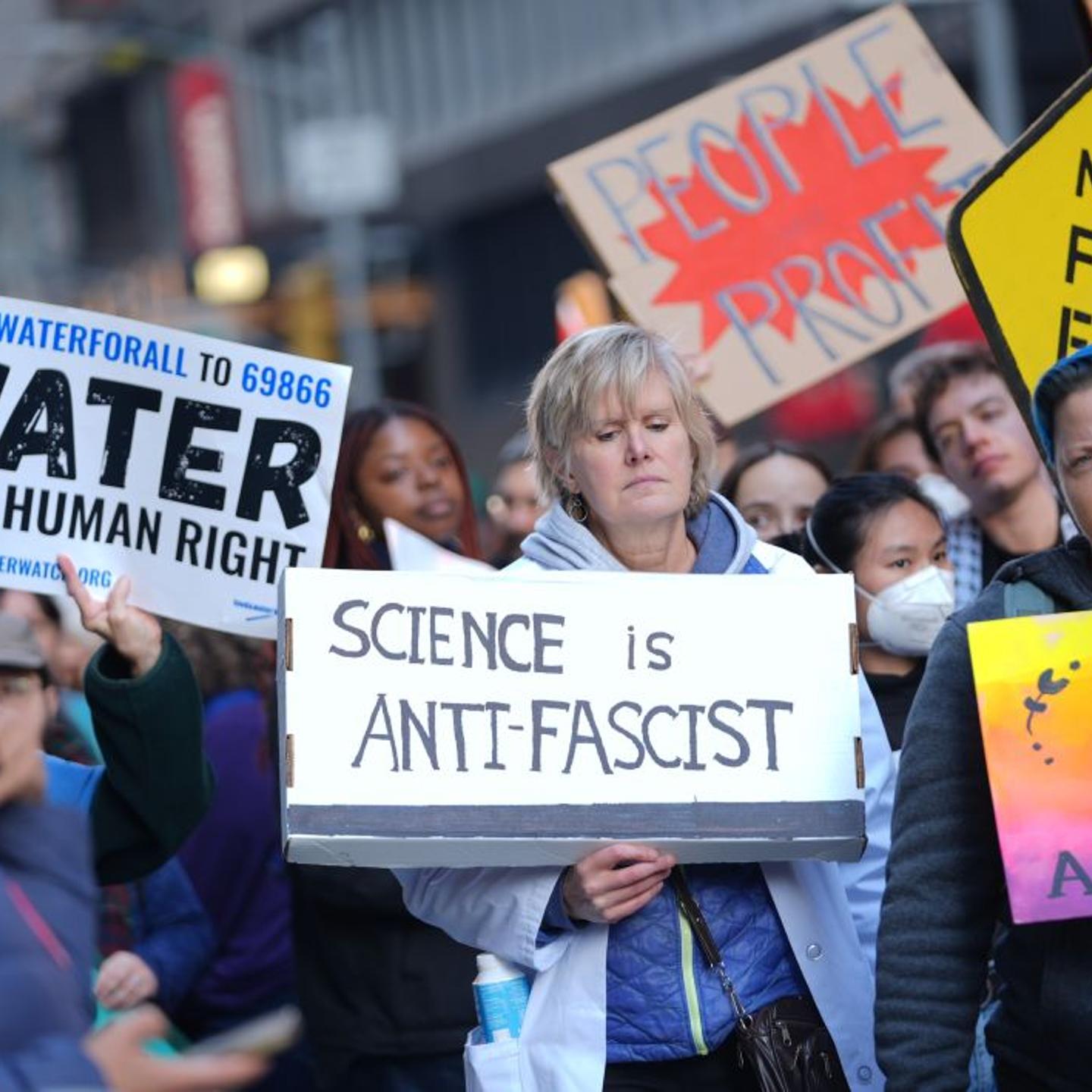 Protesters march against Trump's 2024 re-election in New York