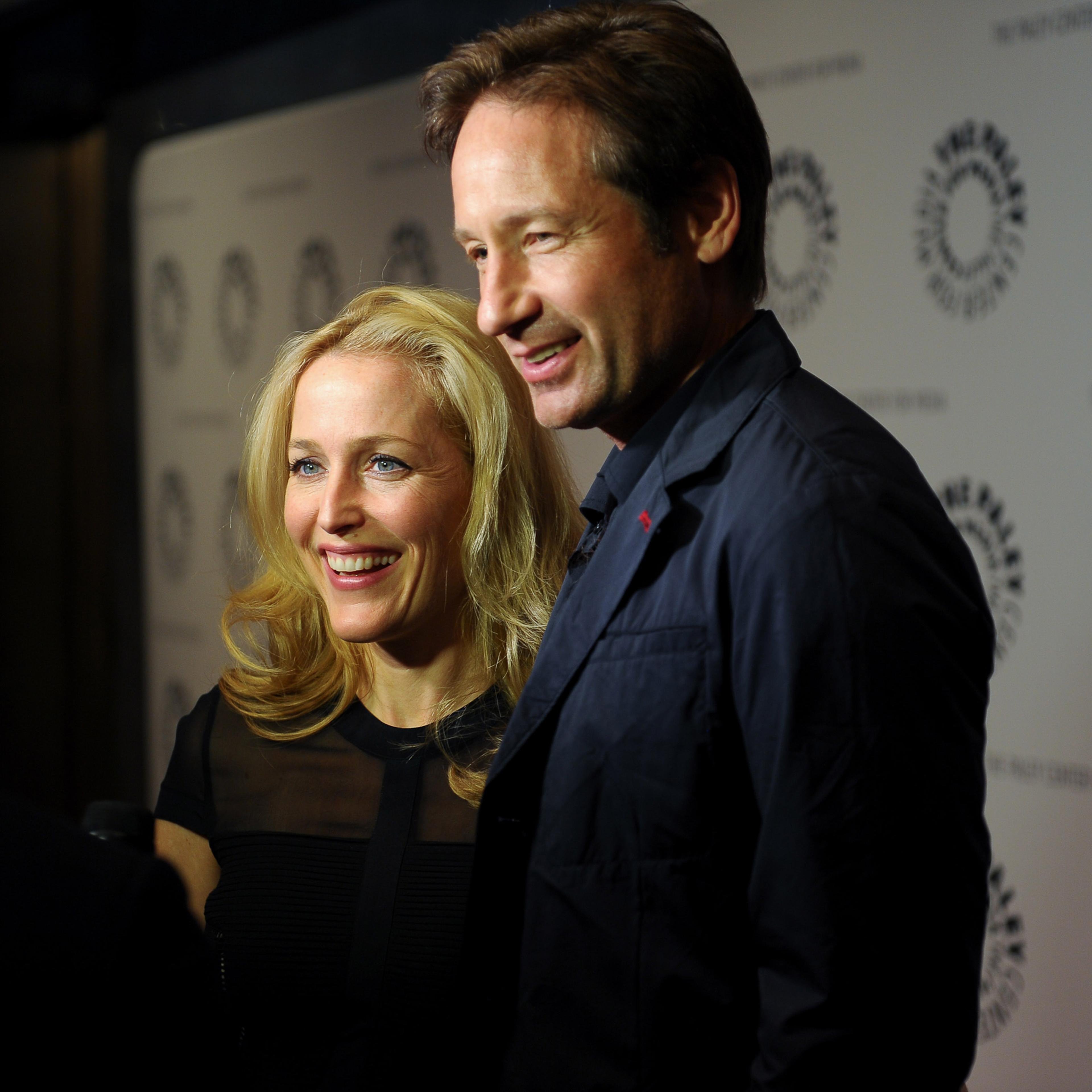 NEW YORK, NY - OCTOBER 12: (L-R) Gillian Anderson and David Duchovny attend The Truth Is Here: David Duchovny And Gillian Anderson On "The X-Files" at The Paley Center for Media on October 12, 2013 in New York City. (Photo by Rommel Demano/WireImage)