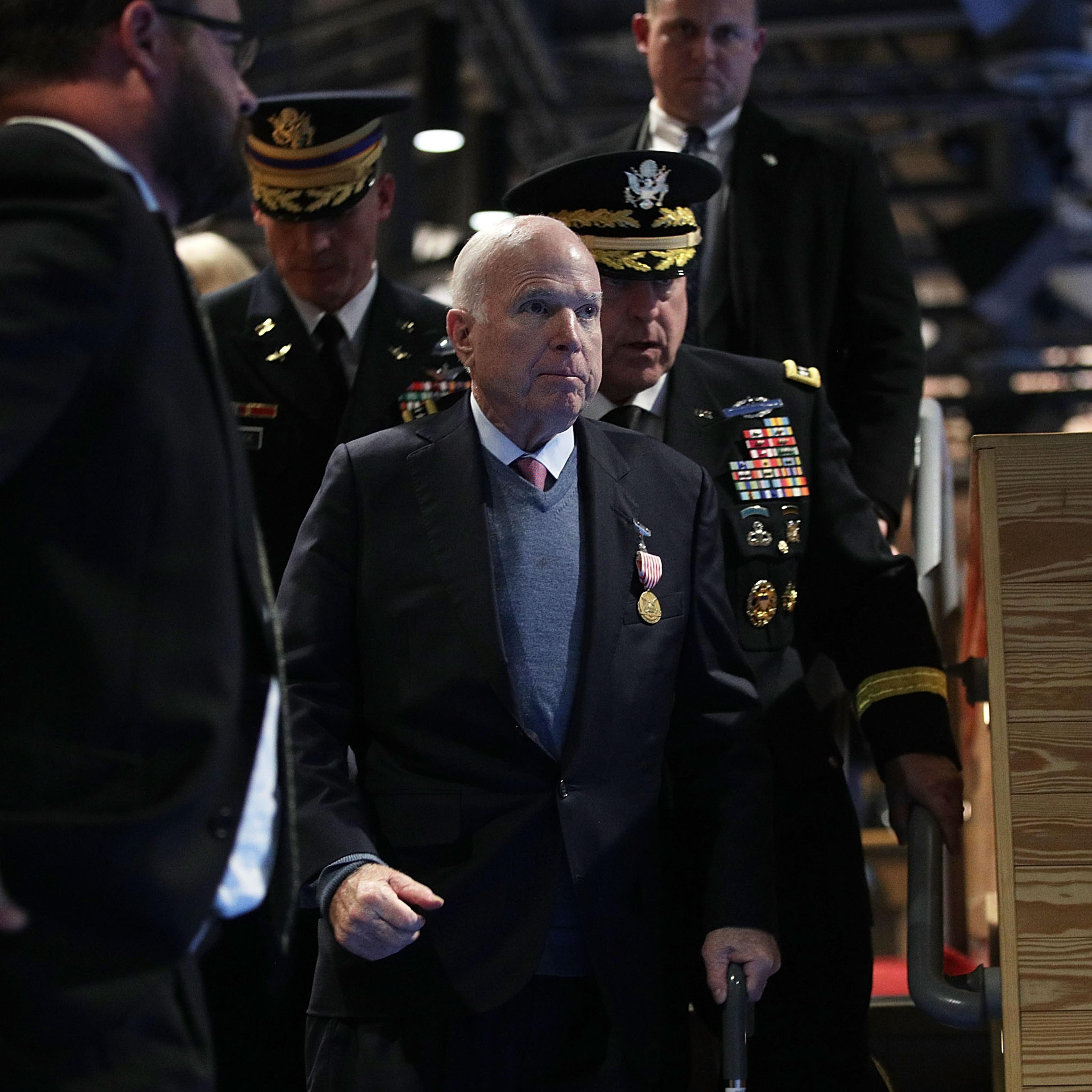 U.S. Military Holds Special Twilight Tattoo Performance In Honor Of John McCain