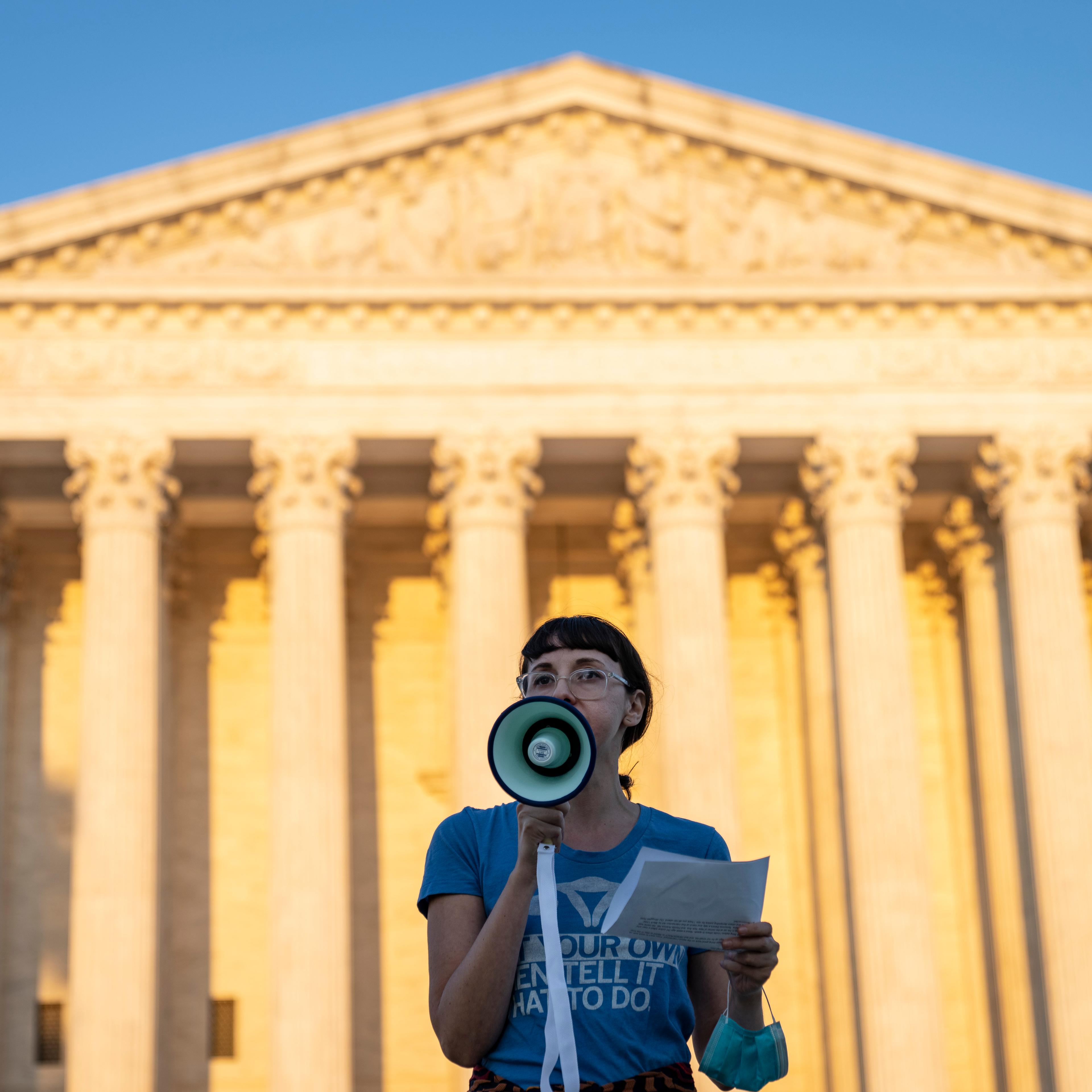 Protest Held Outside Supreme Court Against Texas Abortion Law