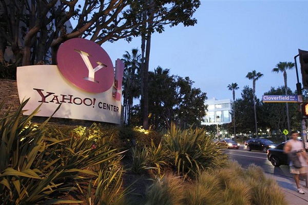 The Yahoo! offices are pictured in Santa Monica