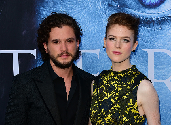 Kit Harington and Rose Leslie arrive at Game of Thrones's Season 7 Premiere