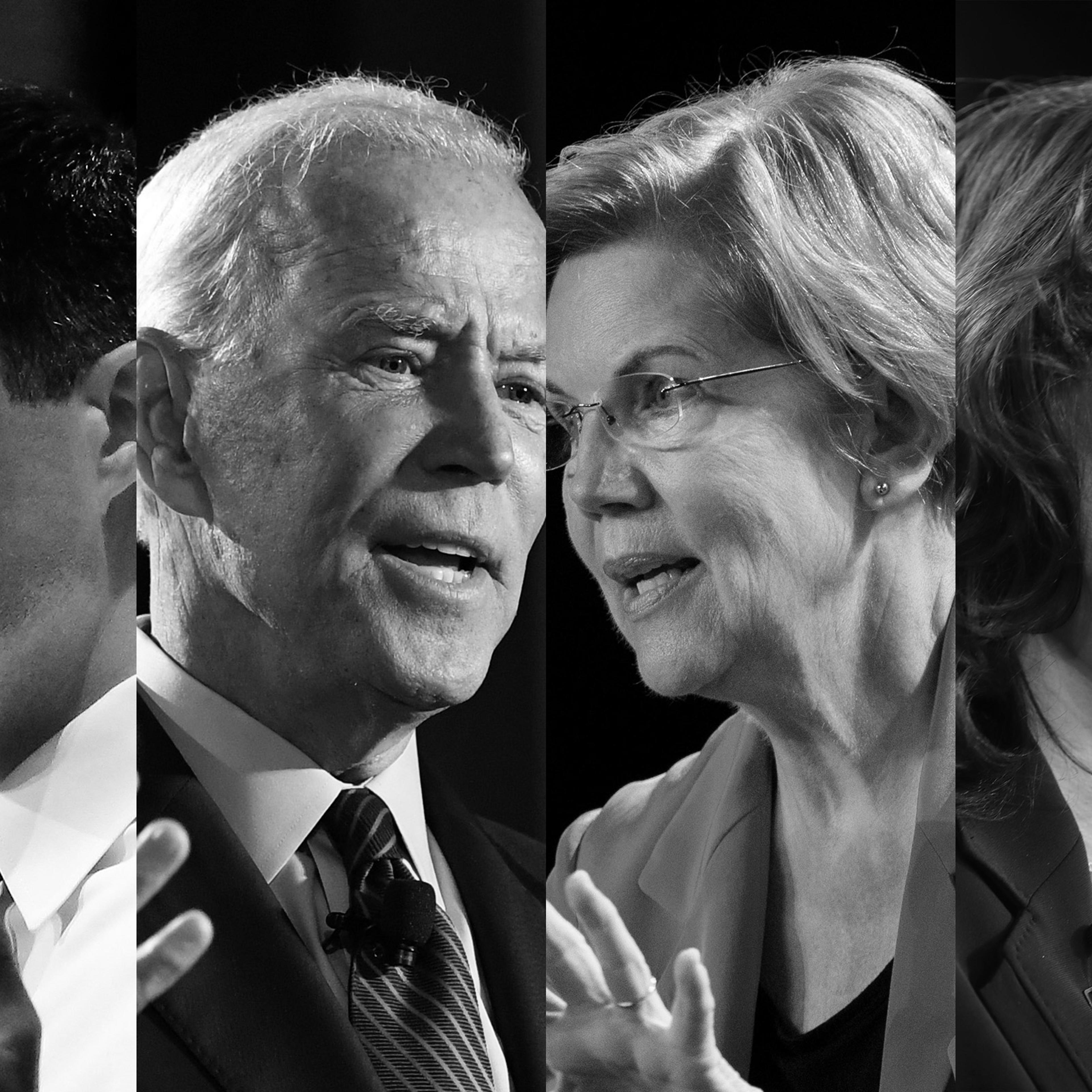 South Bend, Ind., Mayor Pete Buttigieg; Former Vice President Joe Biden; Mass. Sen. Elizabeth Warren; Calif. Sen. Kamala Harris