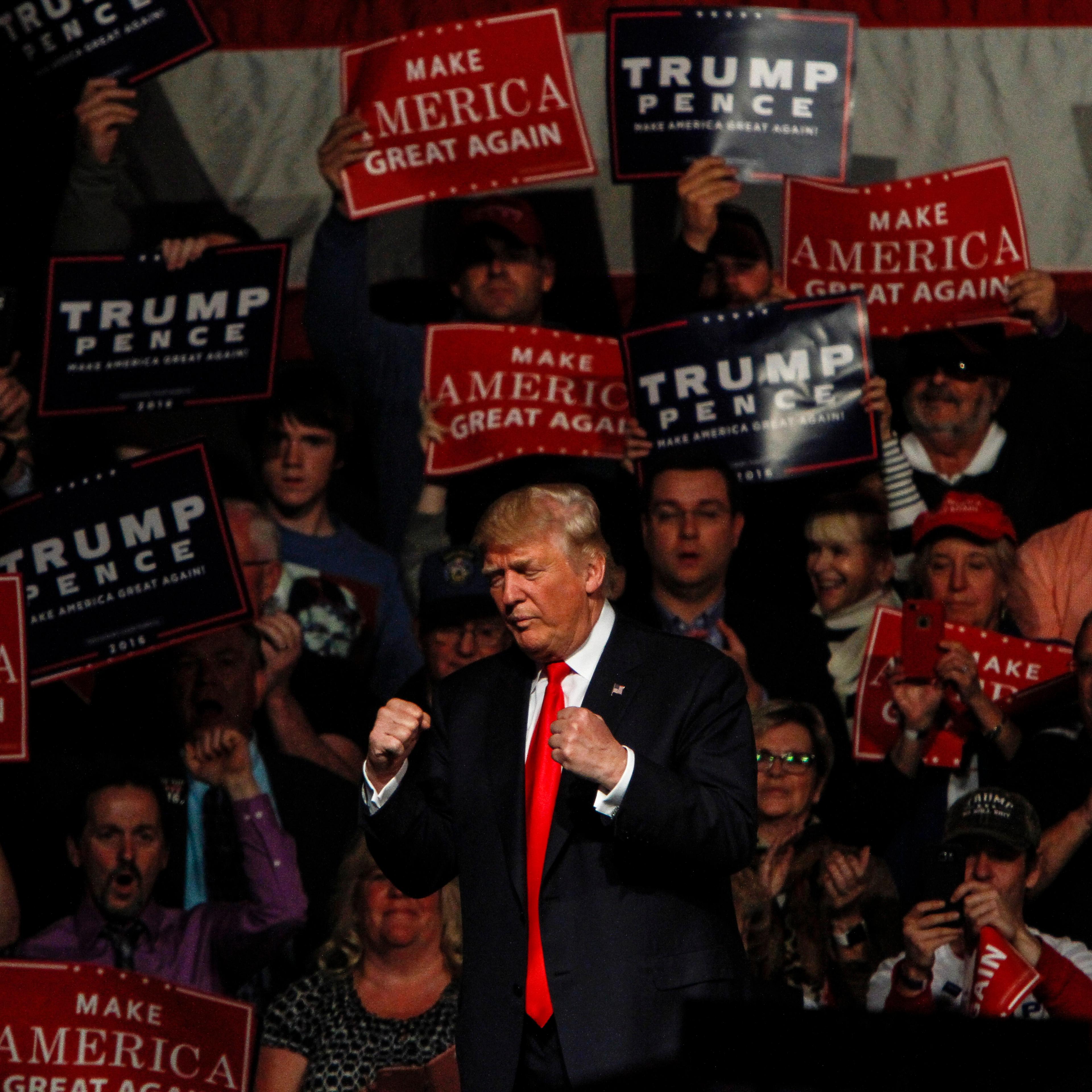 Donald Trump Holds Campaign Rally In Bangor, Maine