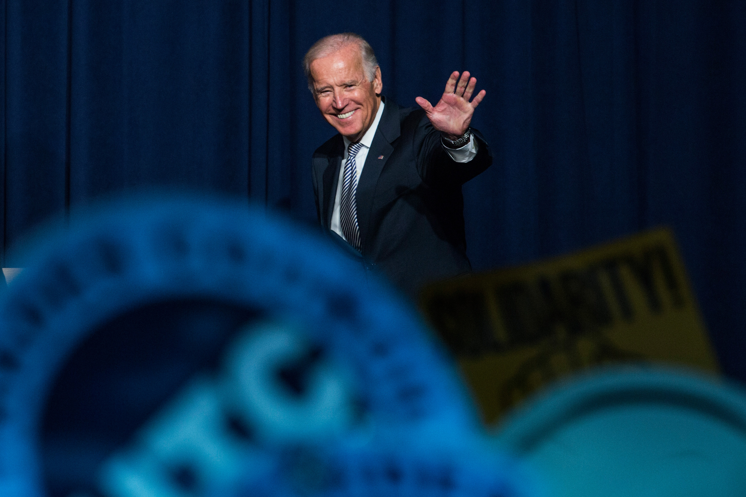 Joe Biden And NY Governor Andrew Cuomo Discuss Economy In New York City