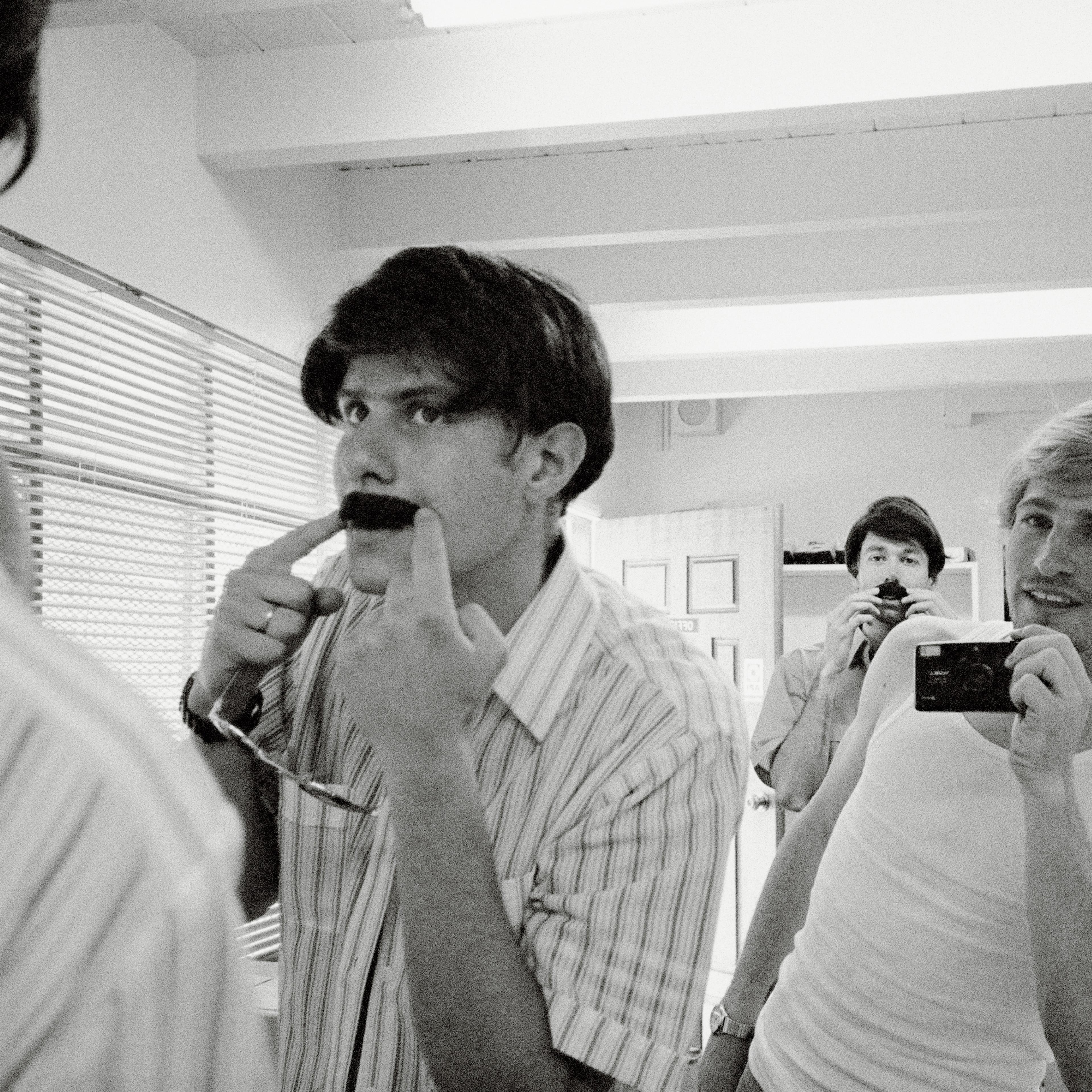 Mike Diamond, Spike Jonze and Adam Yauch prepare for the “Sabotage” music video in a scene from “Beastie Boys Story."