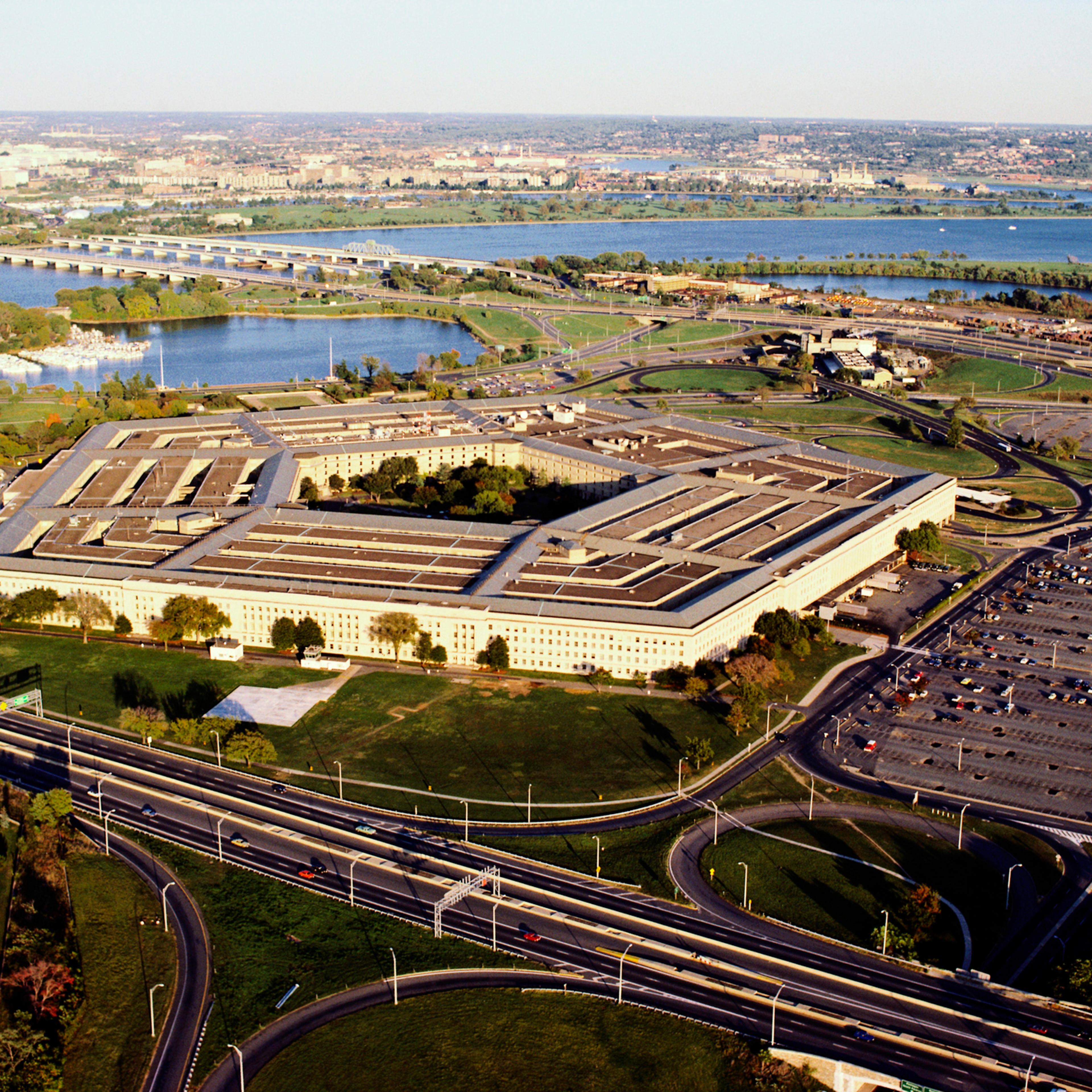 Aerial view of The Pentagon, Washington DC, USA