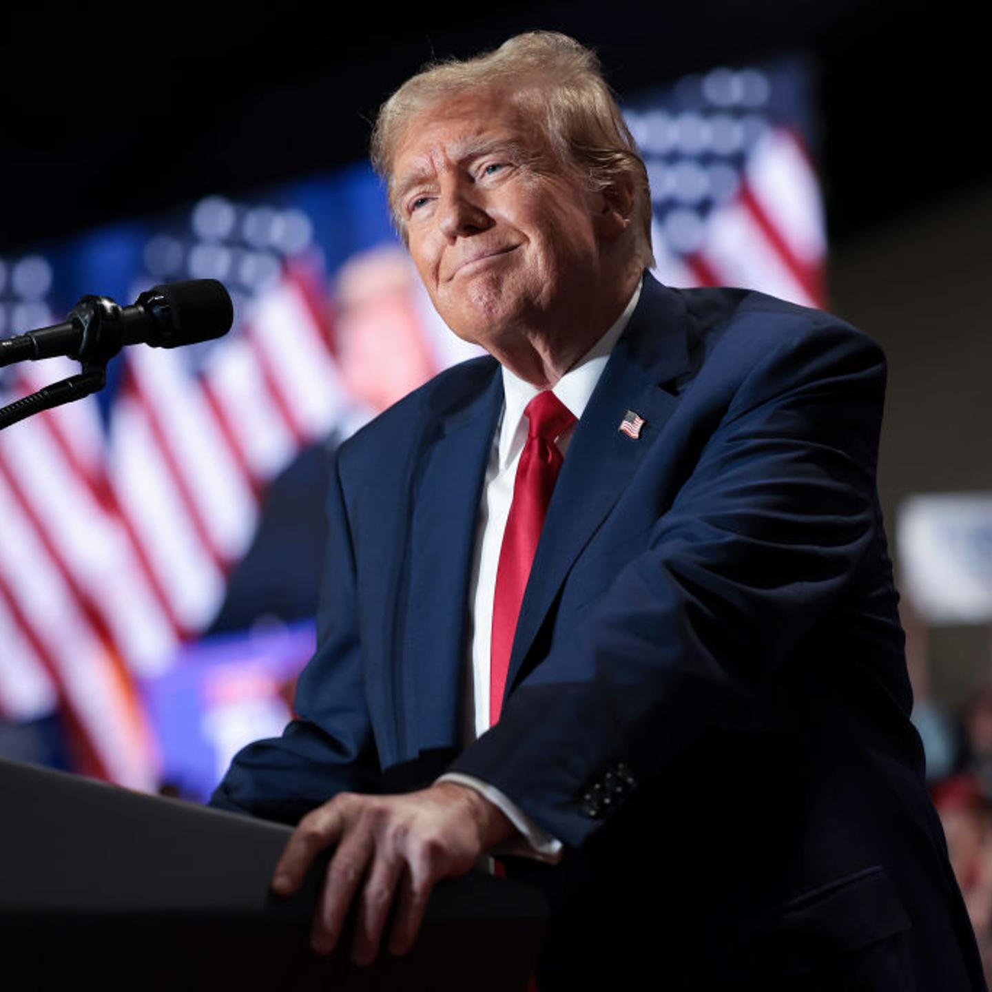 Donald Trump Campaigns Holds Campaign Rally In Richmond, Virginia