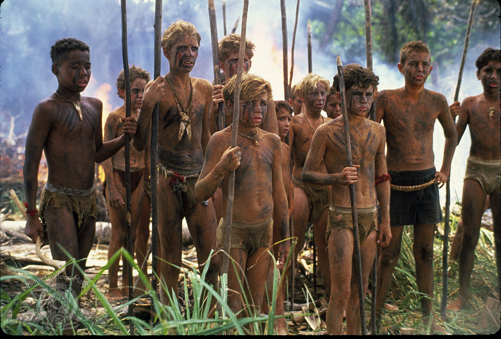 Angus Burgin, James Badge Dale, Everado Elizondo, Chris Furrh, Braden MacDonald, Brian Matthews, Zane Rockenbaugh, Shawn Skie, and Martin Zentz in Lord of the Flies.