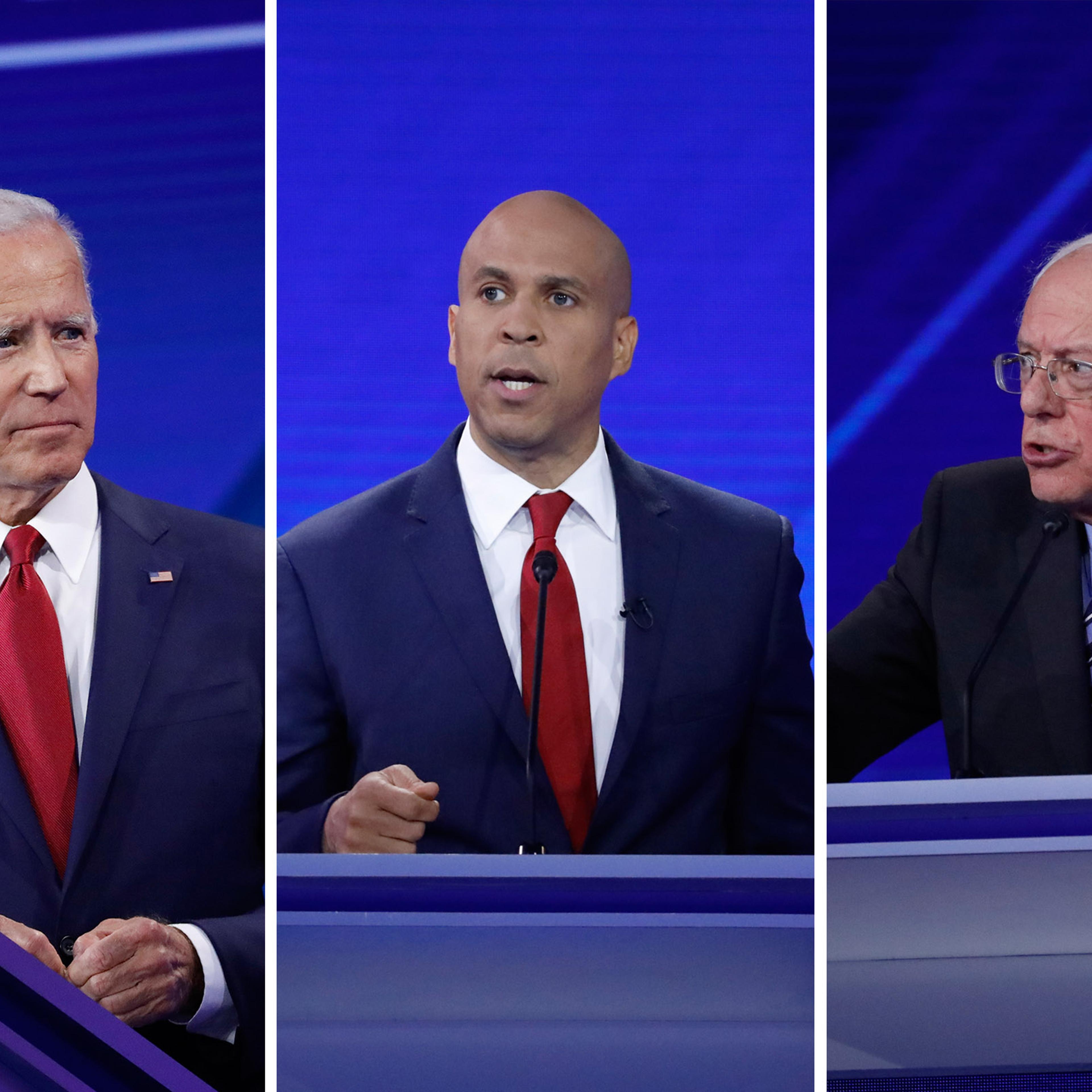 biden-booker-sanders-triptych
