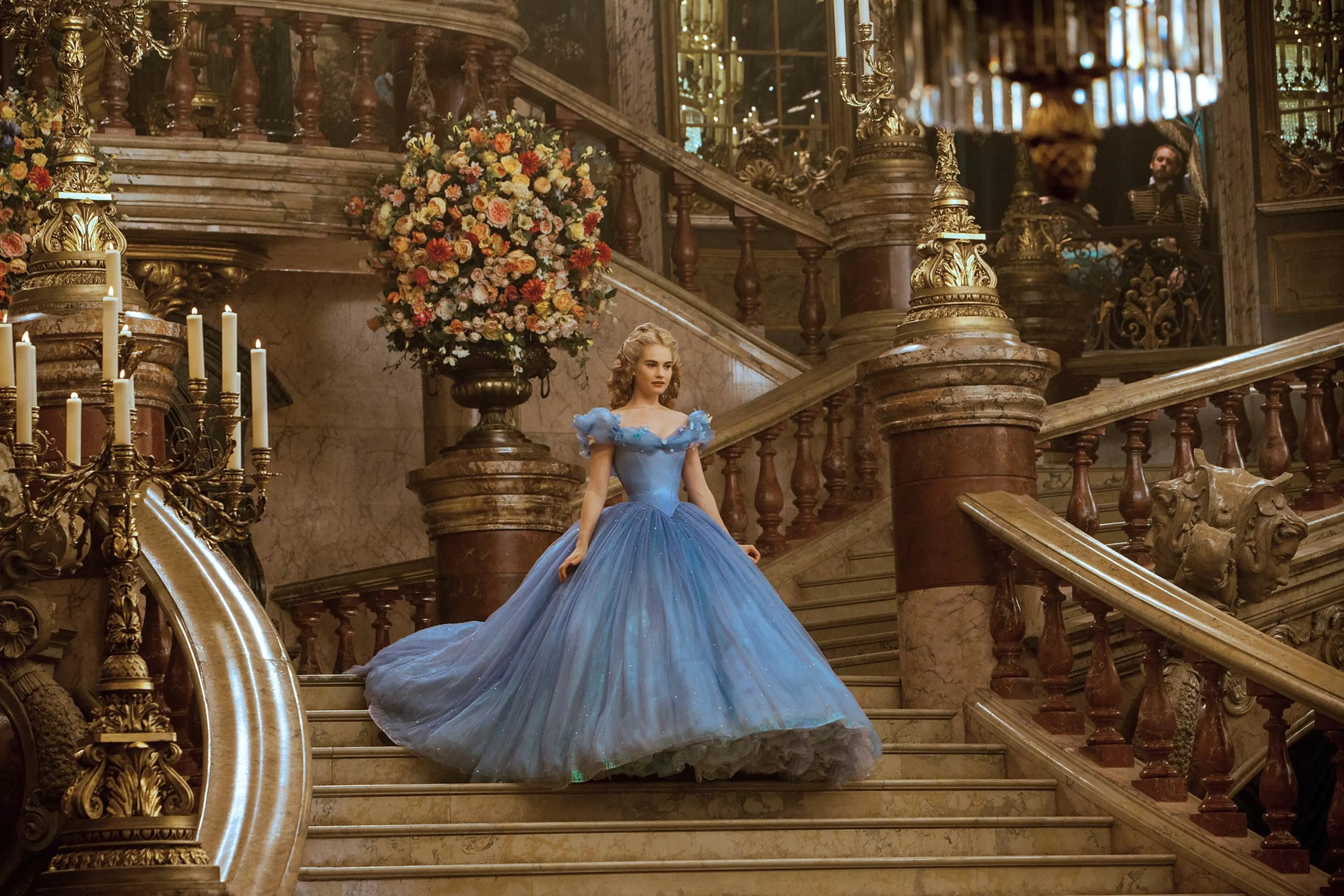 lily james cinderella dress red carpet Lily James Cinderella Promo Tour Outfits