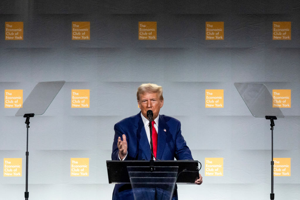 Donald Trump Attends Luncheon At New York Economic Club
