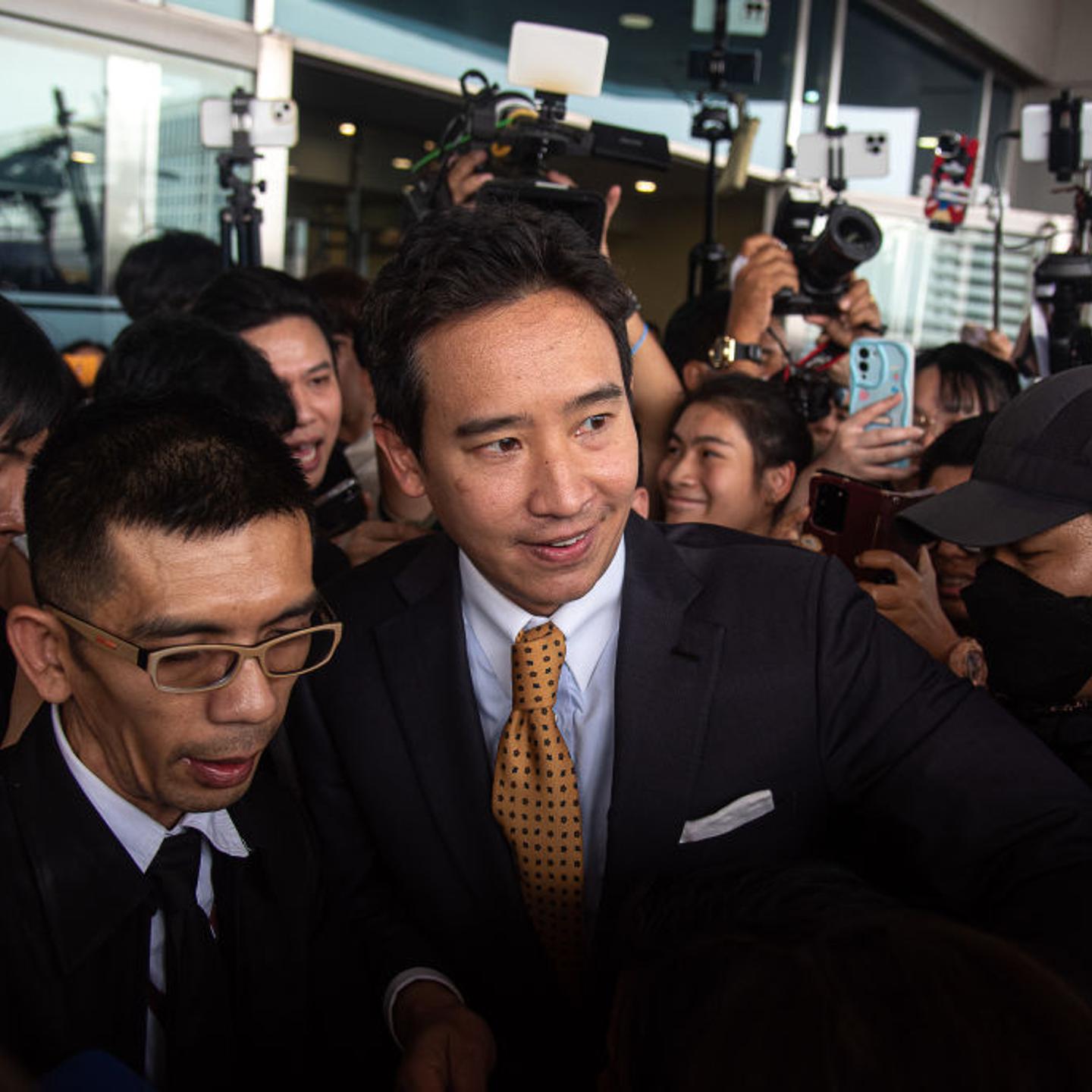 Pita Limjaroenrat, Former Move Forward party leader, walks