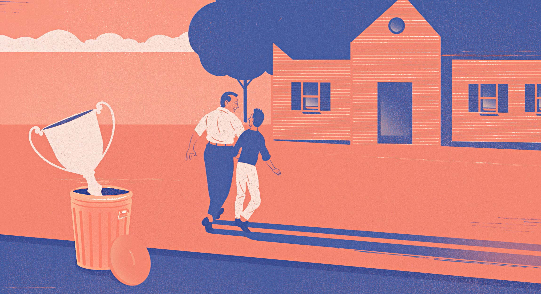 Son and Father Illustration Francesco Bongiorni