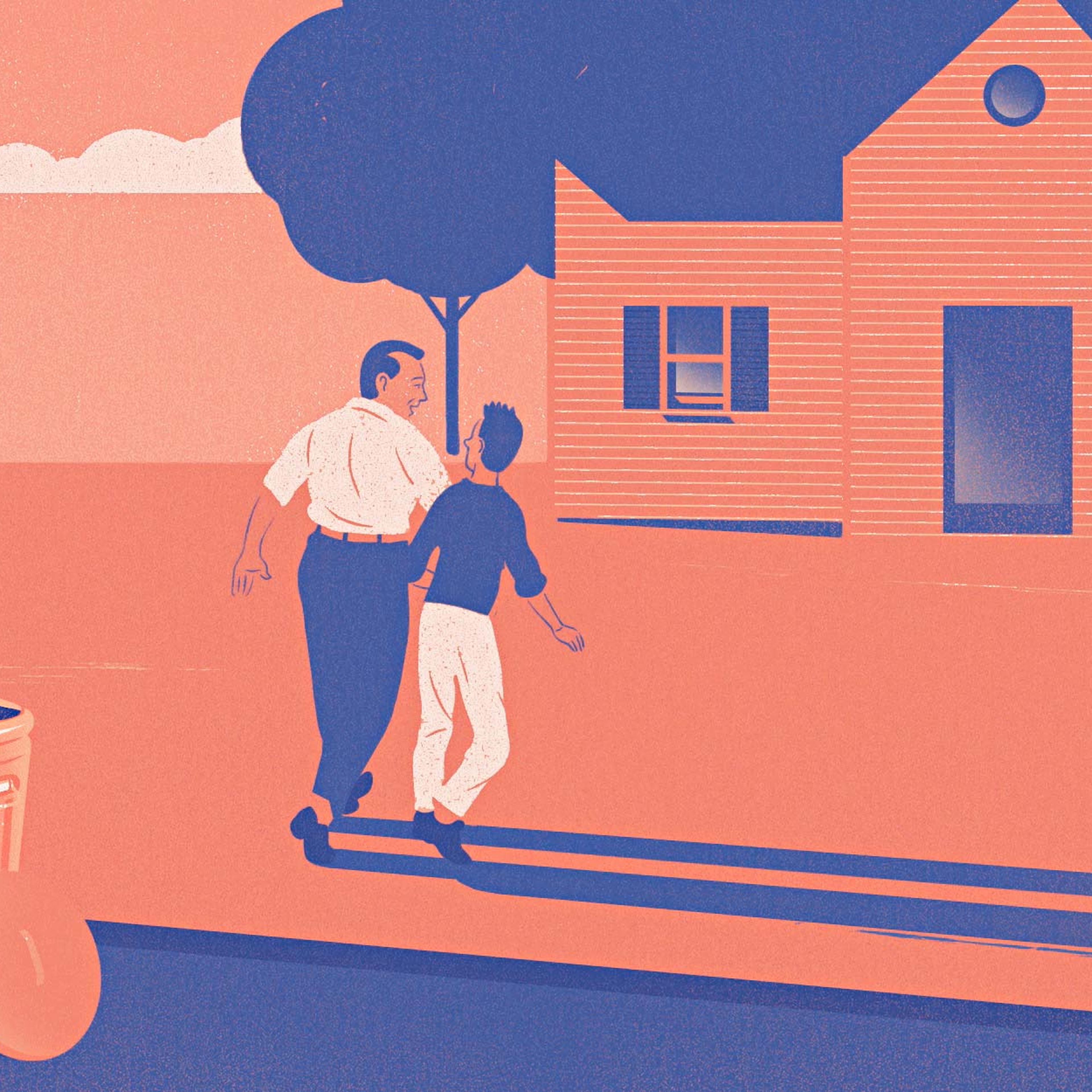Son and Father Illustration Francesco Bongiorni