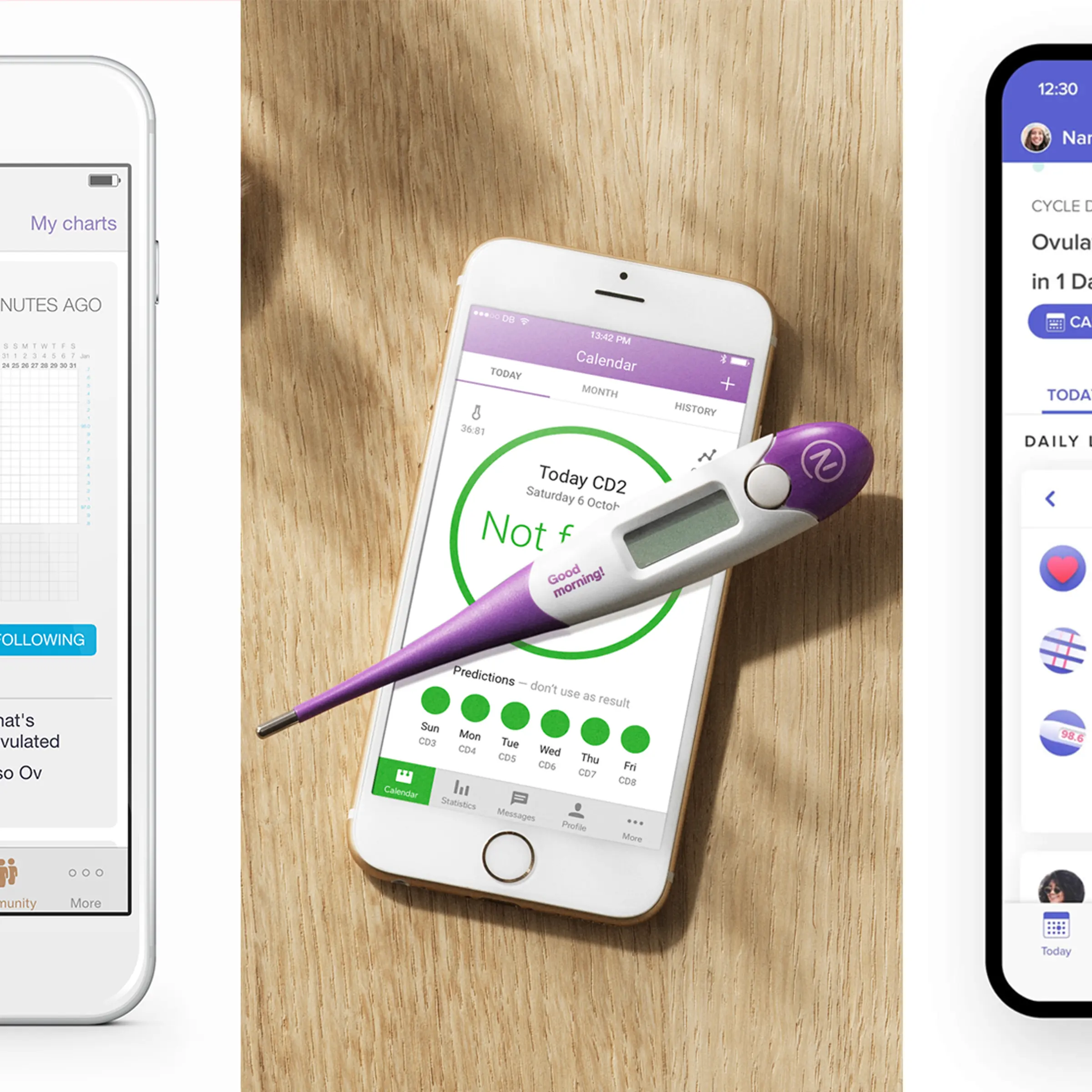 Fertility Apps Kindara, Natural Cycles and Glow