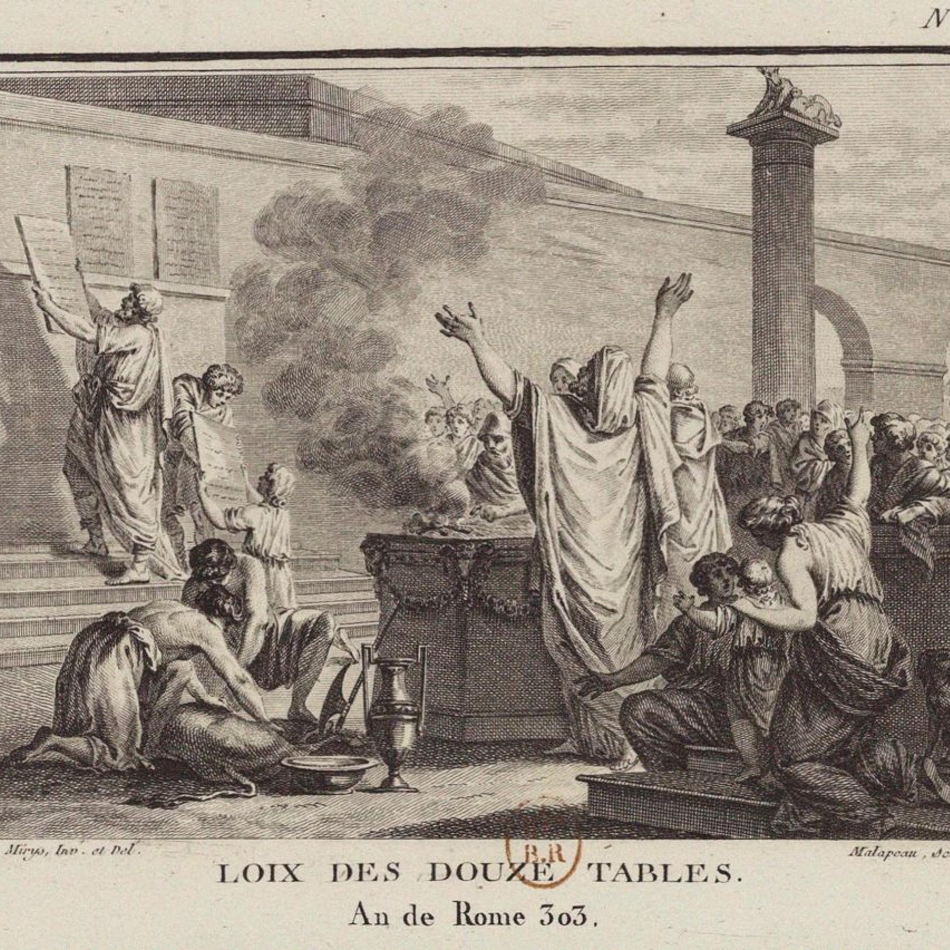 The Law of the Twelve Tables found in the Collection of Bibliothèque Nationale de France.