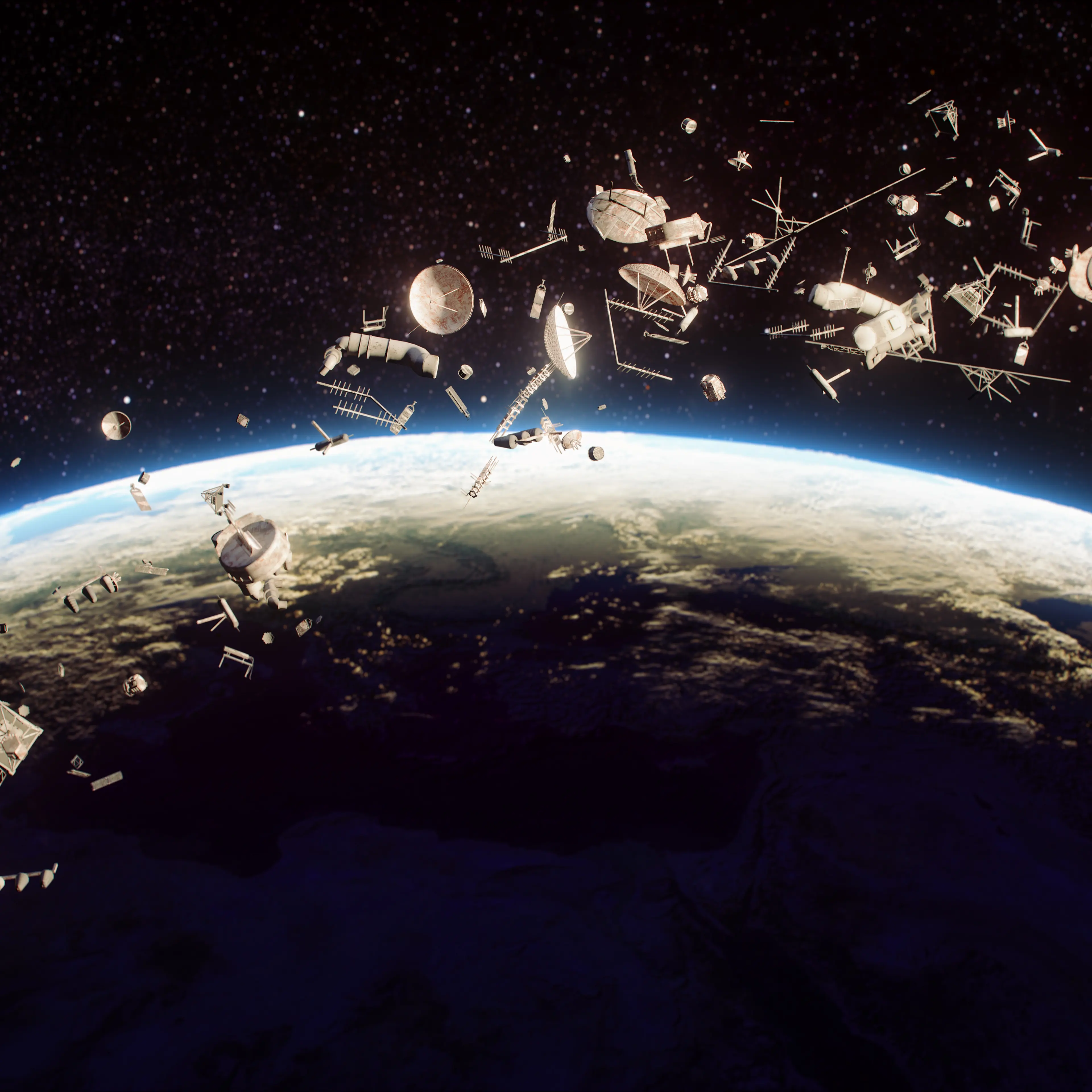 Space Debris In Earth Orbit