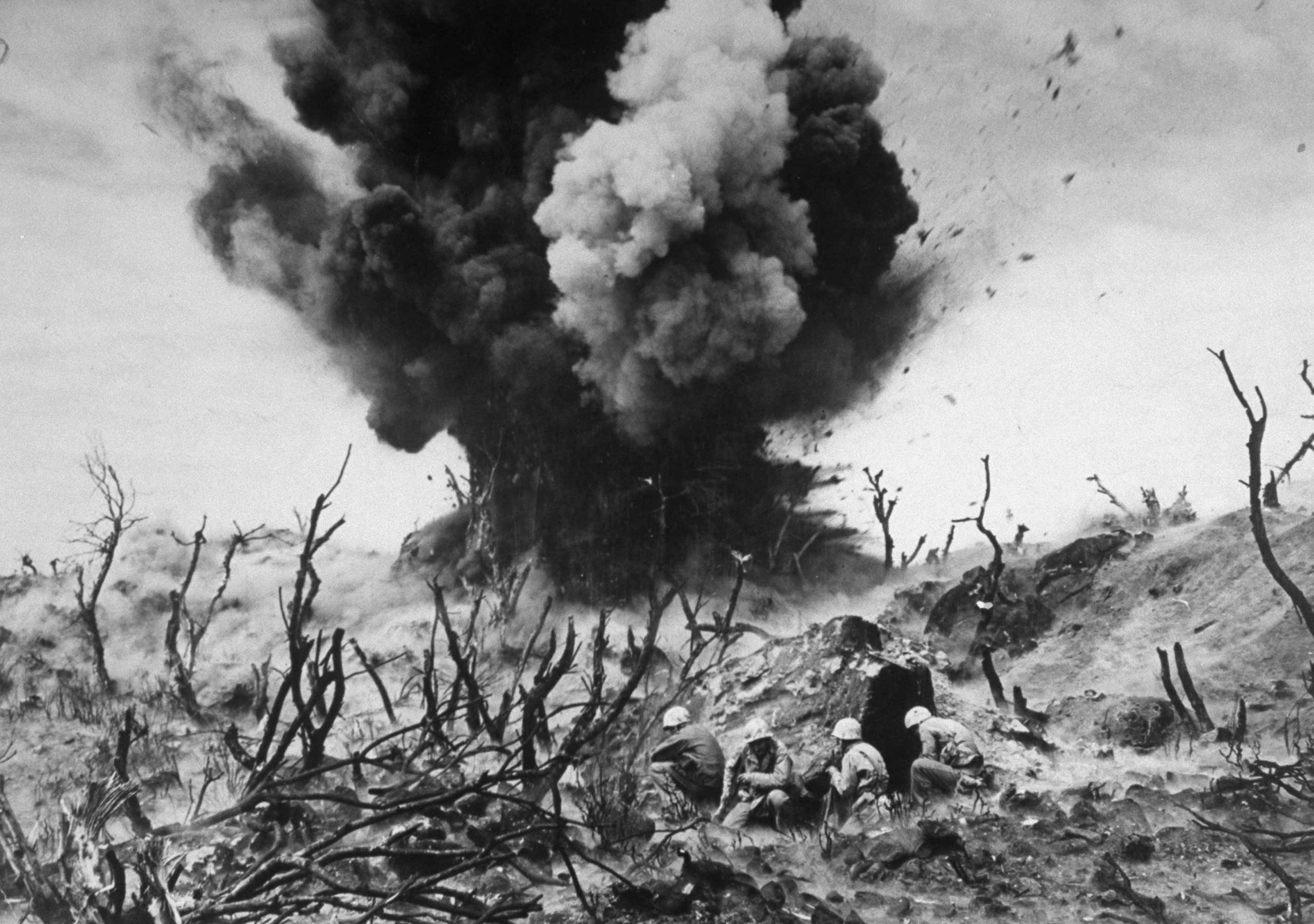 Behind the Picture: Marines Blow Up a Blockhouse, Iwo Jima, 1945