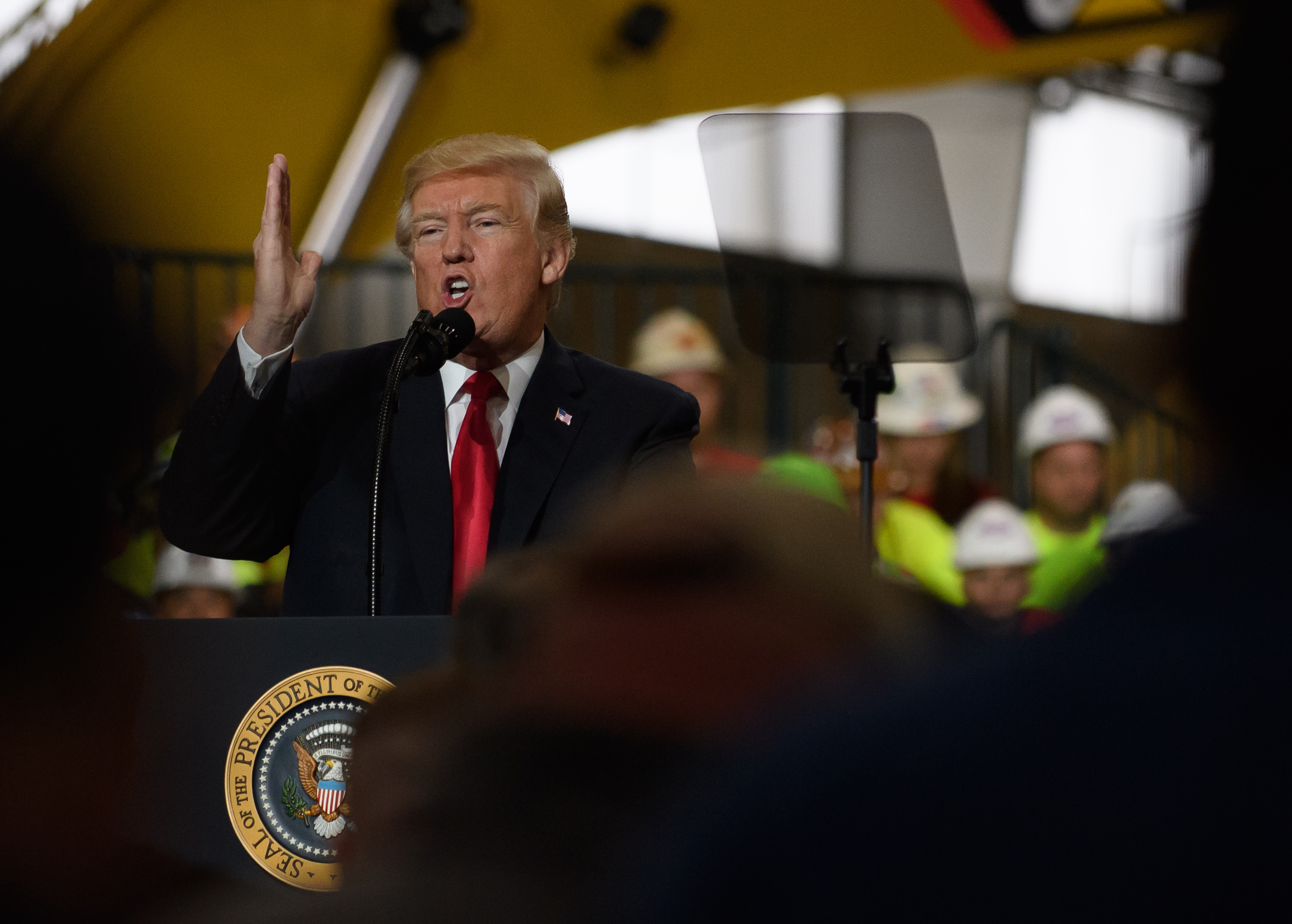 President Trump Visits Union Training And Apprenticeship Center In Ohio