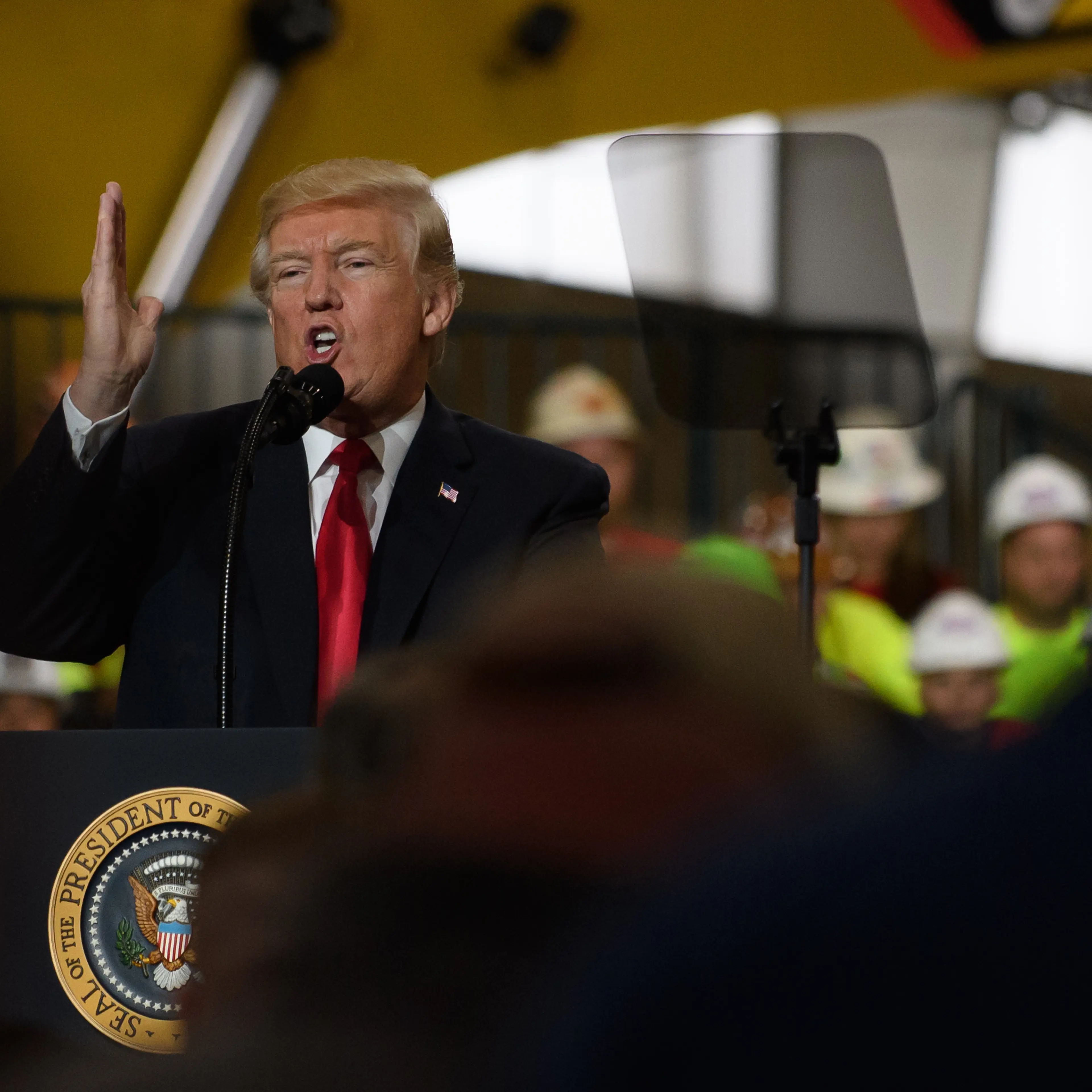 President Trump Visits Union Training And Apprenticeship Center In Ohio