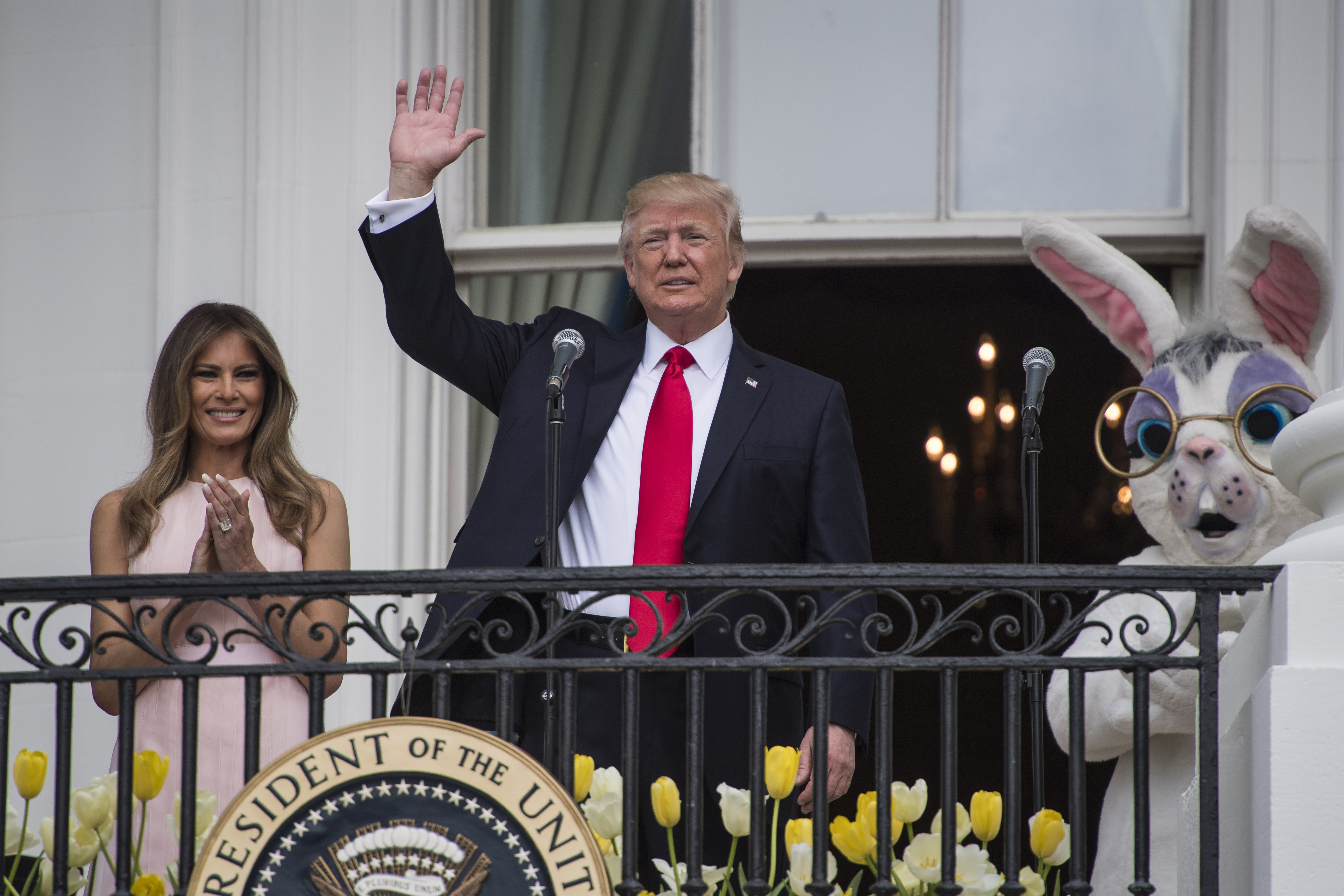 Trump at the 2017 White House Easter Egg Roll
