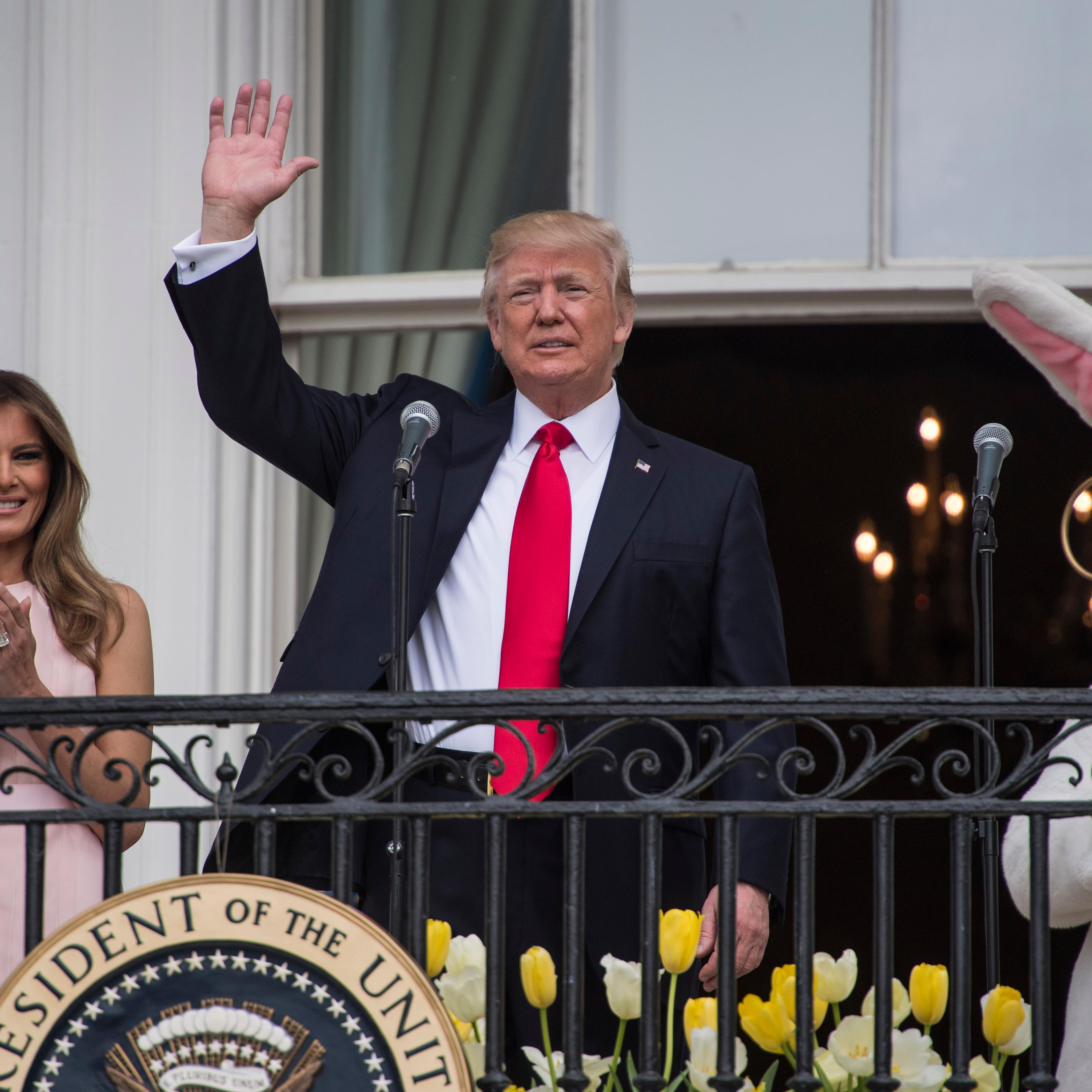 Trump at the 2017 White House Easter Egg Roll