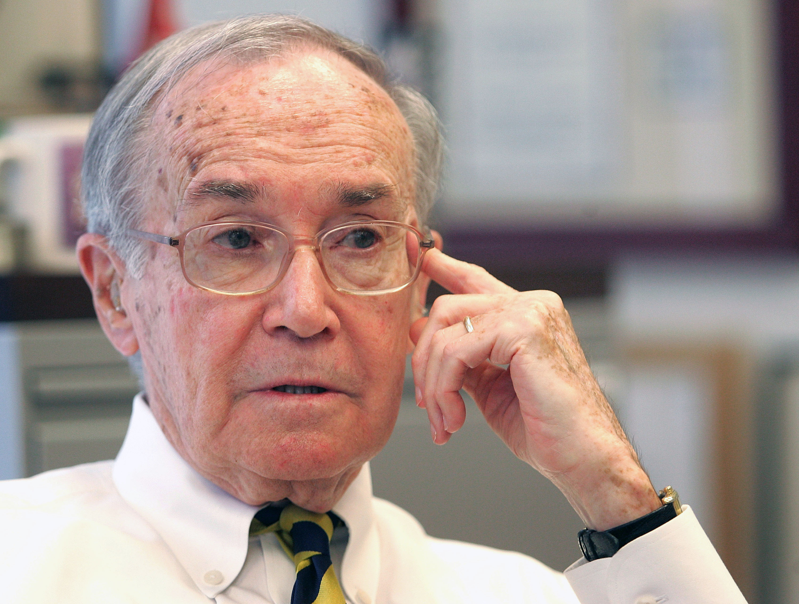 Newton Minow, a supporter of Democratic presidential candida