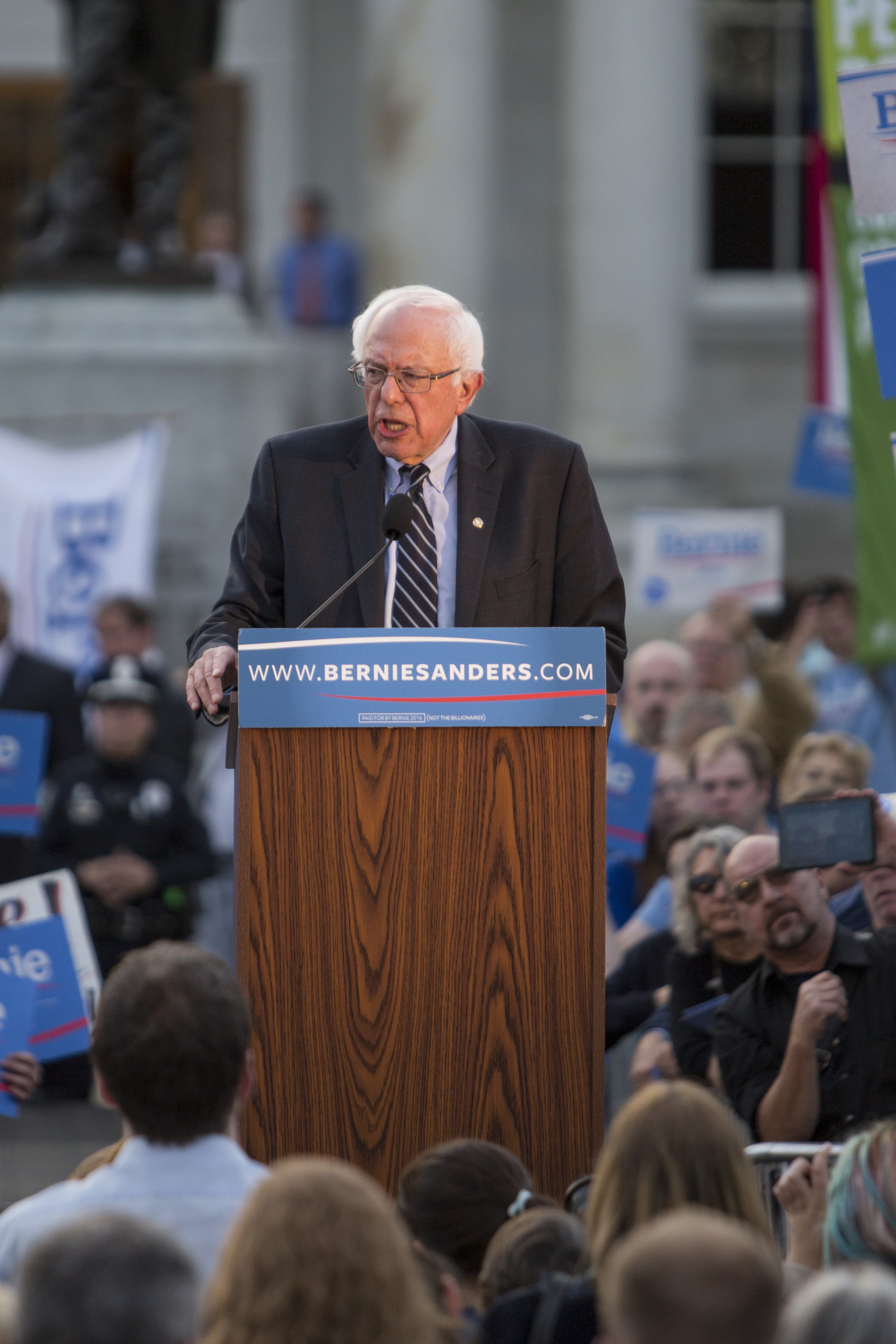 Democratic Presidential Candidate Bernie Sanders Files Paperwork For NH Primary And Holds Rally