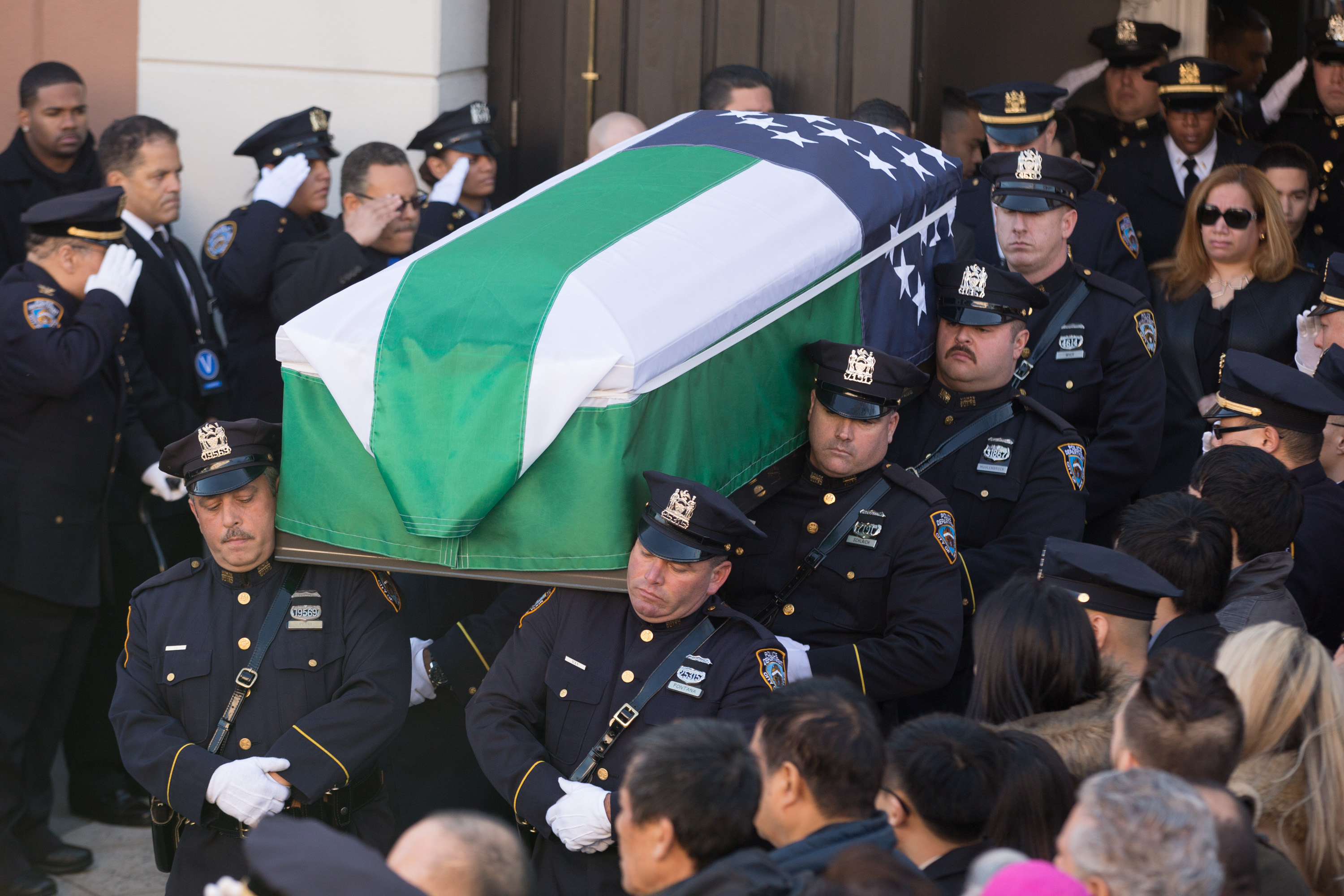 Funeral Held For One Of Two NYPD Officers Killed In Brooklyn