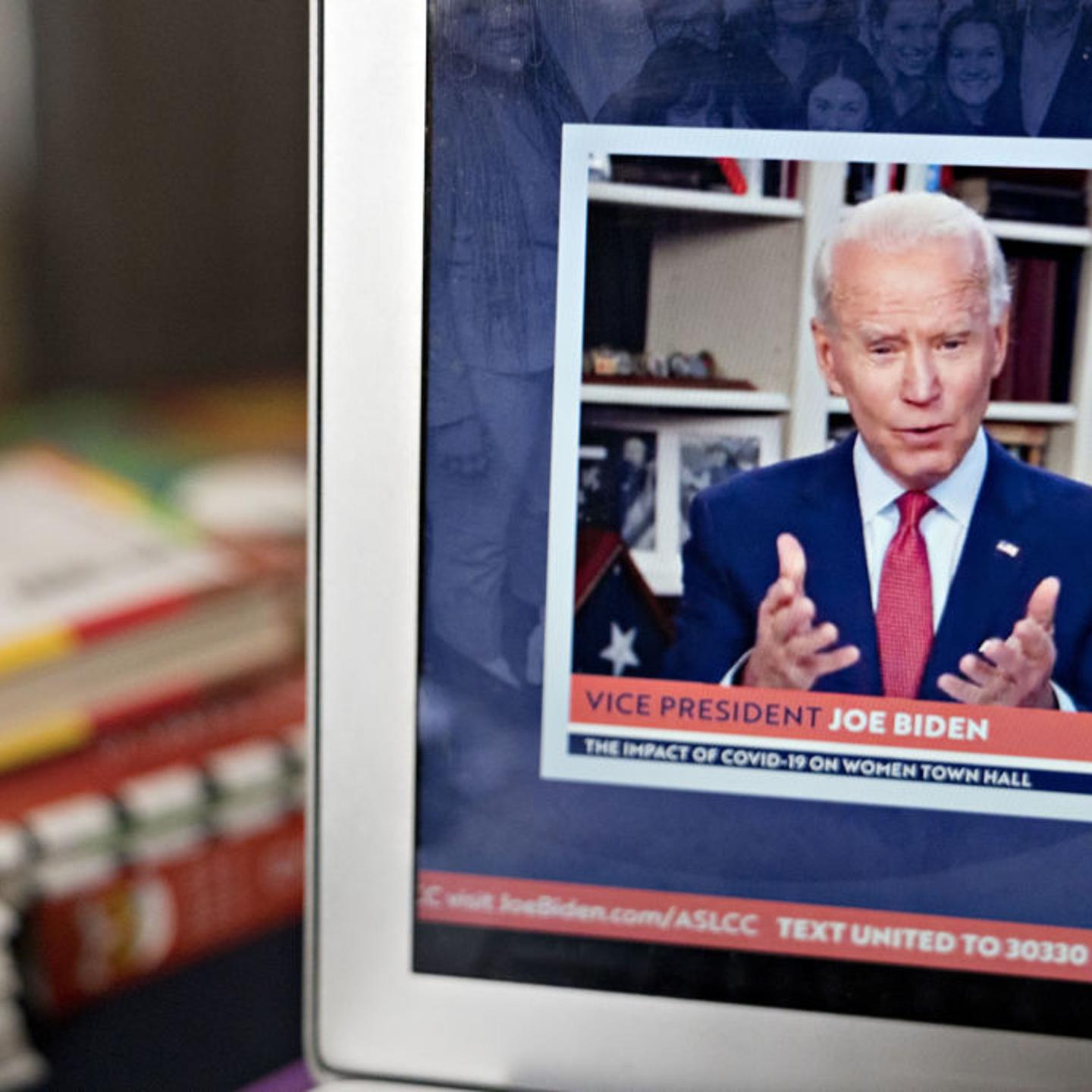 Joe Biden Holds Virtual Town Hall On Impact Of Covid-19 On Women