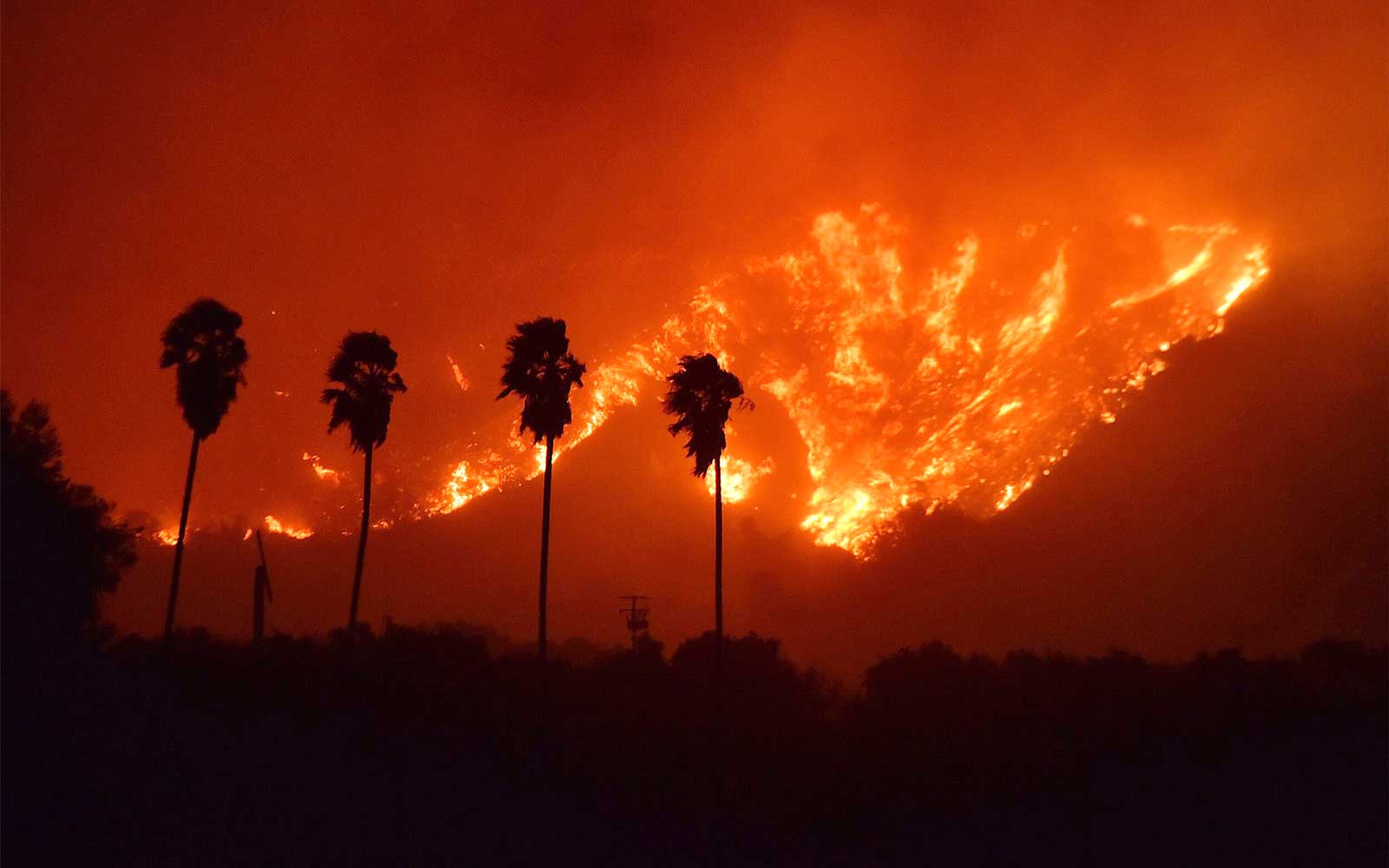 Thomas Fire which began in Ventura, California, USA - 05 Dec 2017